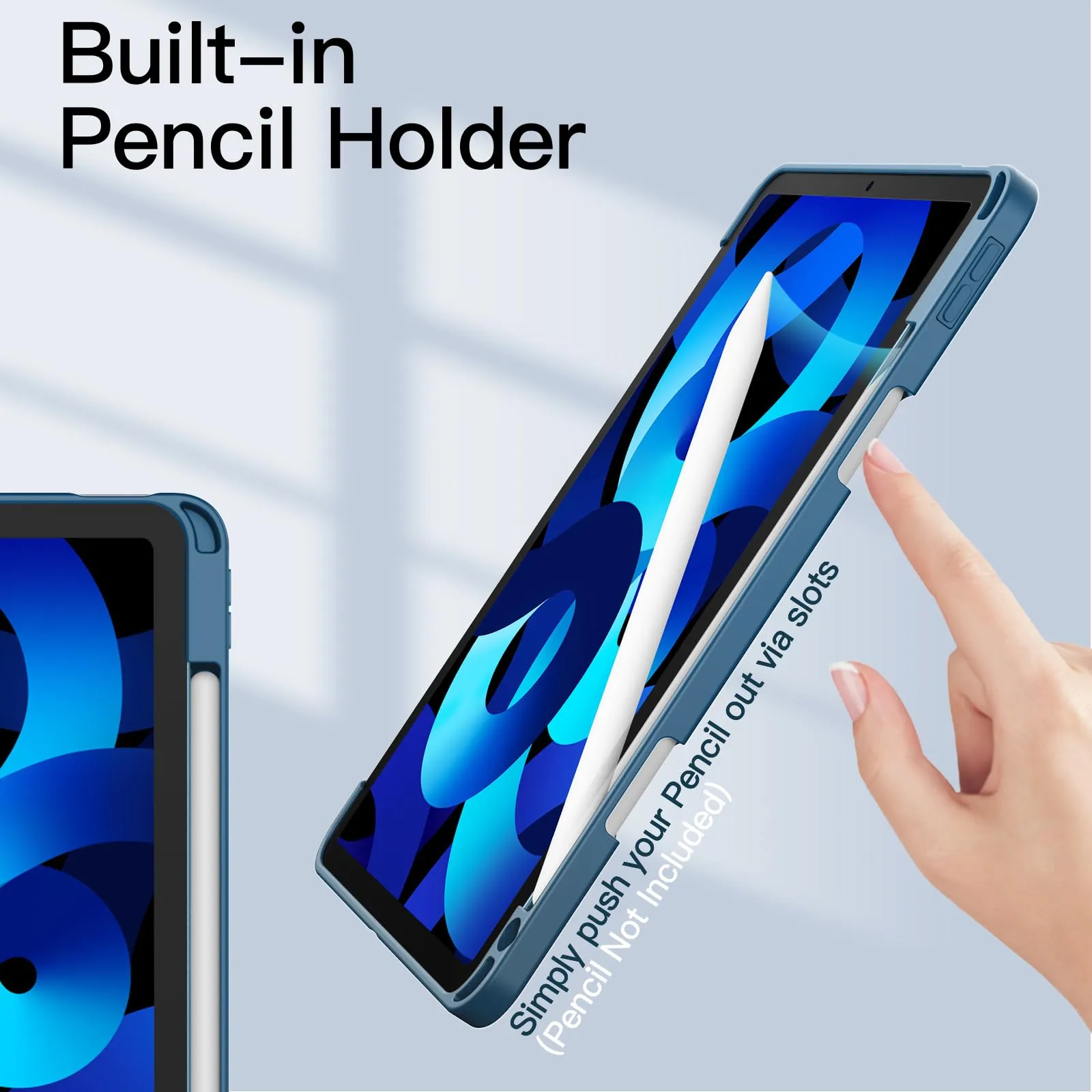 JETech Custodia per iPad Air 11" M4/M3/M2 & Air 5/4, Blu - immagine 5