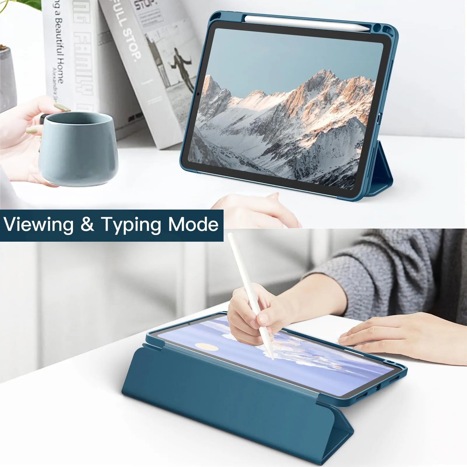 JETech Custodia per iPad Air 11" M4/M3/M2 & Air 5/4, Blu - immagine 7