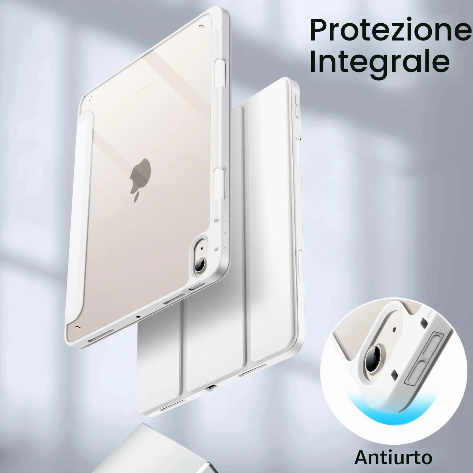 JETech Custodia per iPad Air 11" (M4/M3/M2) e iPad Air 5/4 (10.9"), Bianco - immagine 4