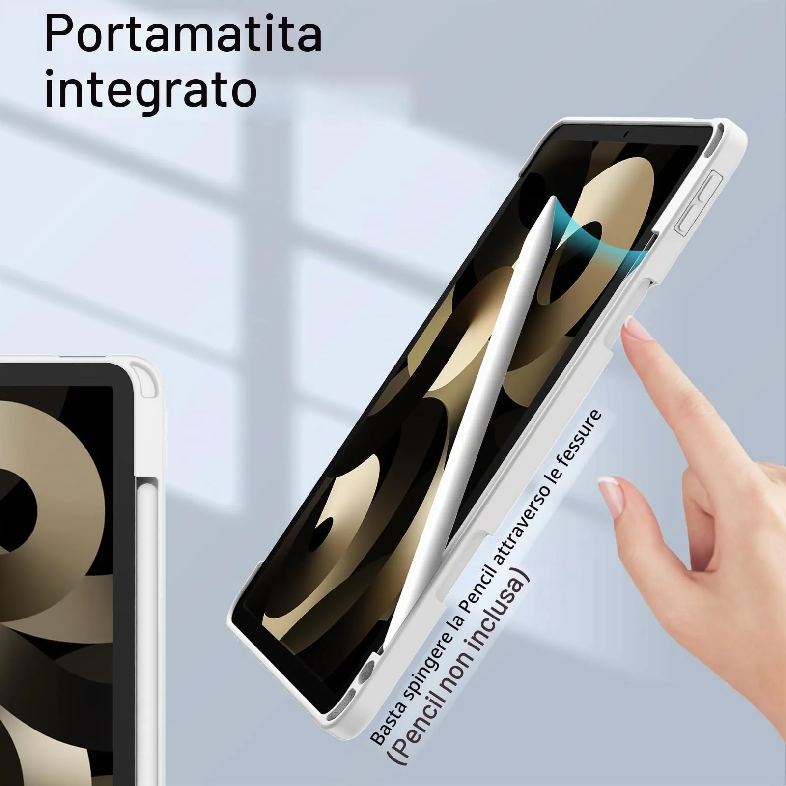 JETech Custodia per iPad Air 11" (M4/M3/M2) e iPad Air 5/4 (10.9"), Bianco - immagine 5