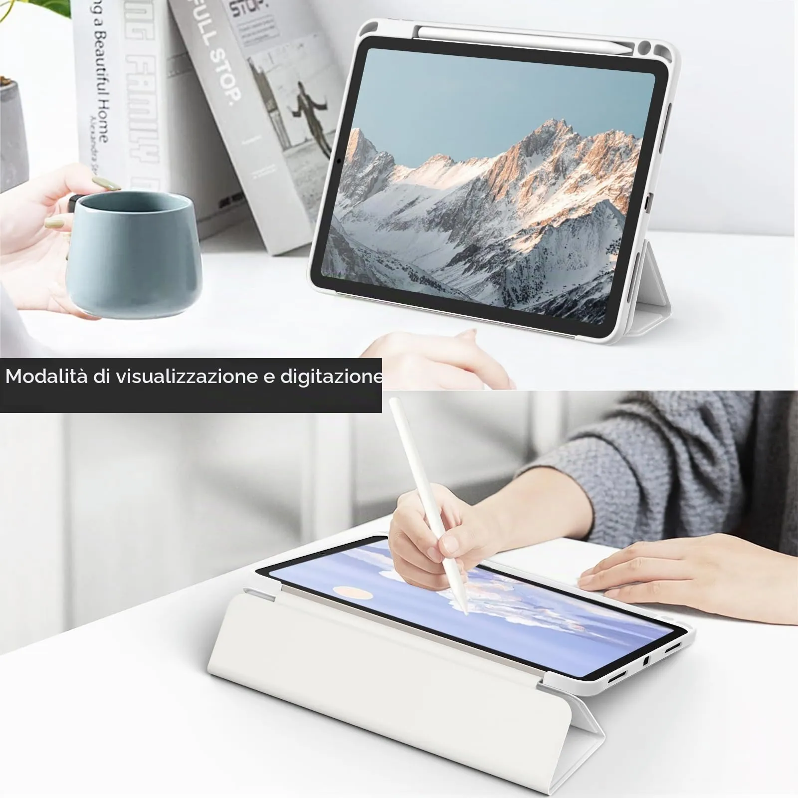 JETech Custodia per iPad Air 11" (M4/M3/M2) e iPad Air 5/4 (10.9"), Bianco - immagine 7
