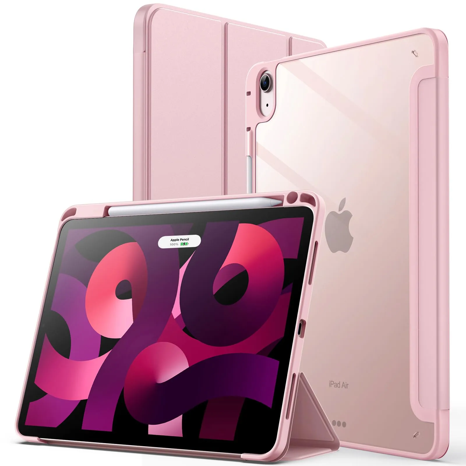 JETech Custodia per iPad Air 11" M4/M3/M2 & Air 5/4, Rosa - immagine 1