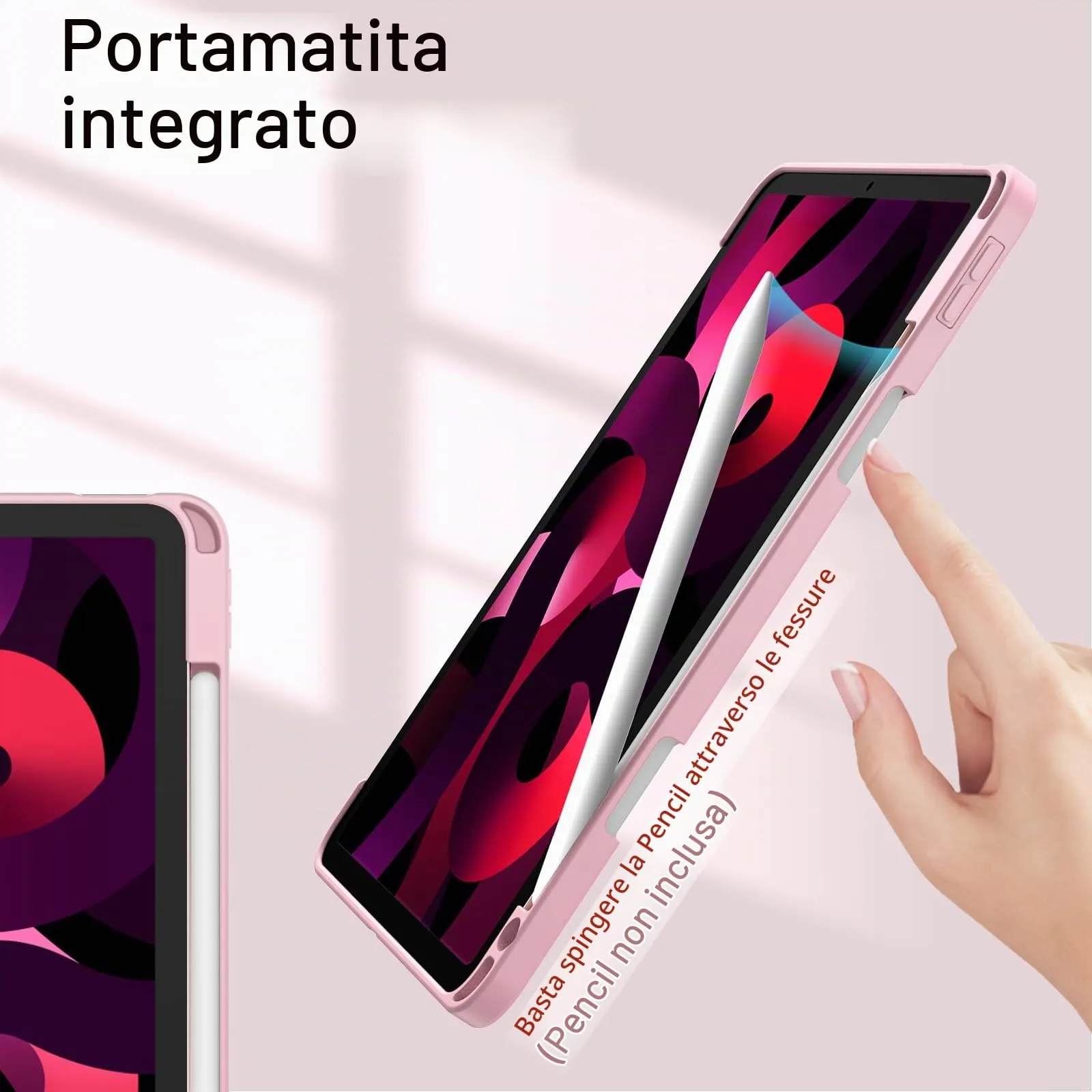 JETech Custodia per iPad Air 11" M4/M3/M2 & Air 5/4, Rosa - immagine 5