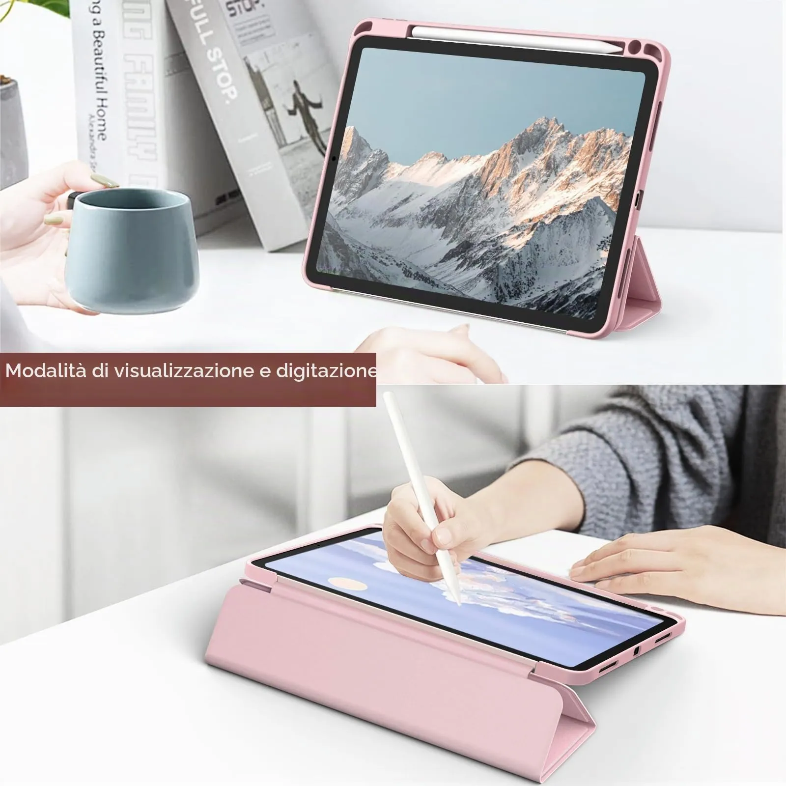 JETech Custodia per iPad Air 11" M4/M3/M2 & Air 5/4, Rosa - immagine 7