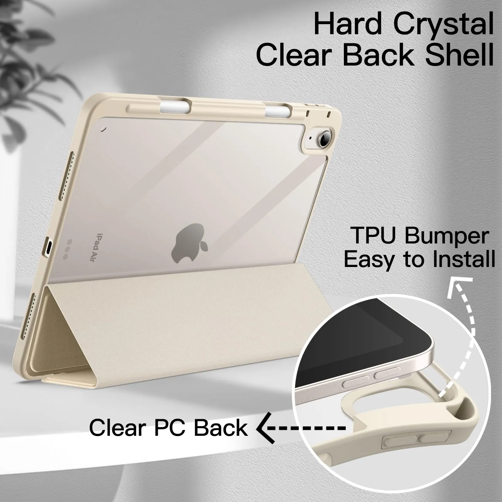 JETech Custodia per iPad Air 11" M4/M3/M2 & Air 5/4, Galassia - immagine 3