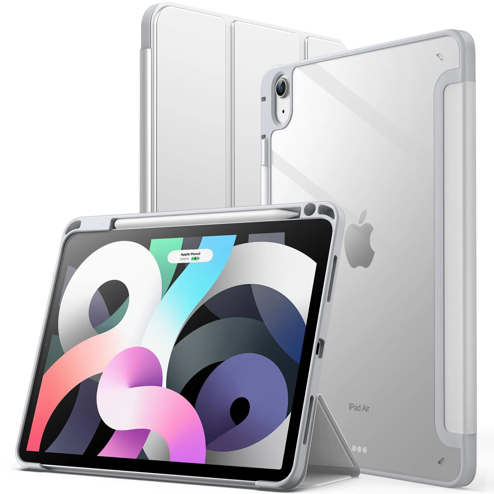 JETech Custodia per iPad Air 11" M4/M3/M2 e Air 10,9" 5/4, Argento - immagine 1