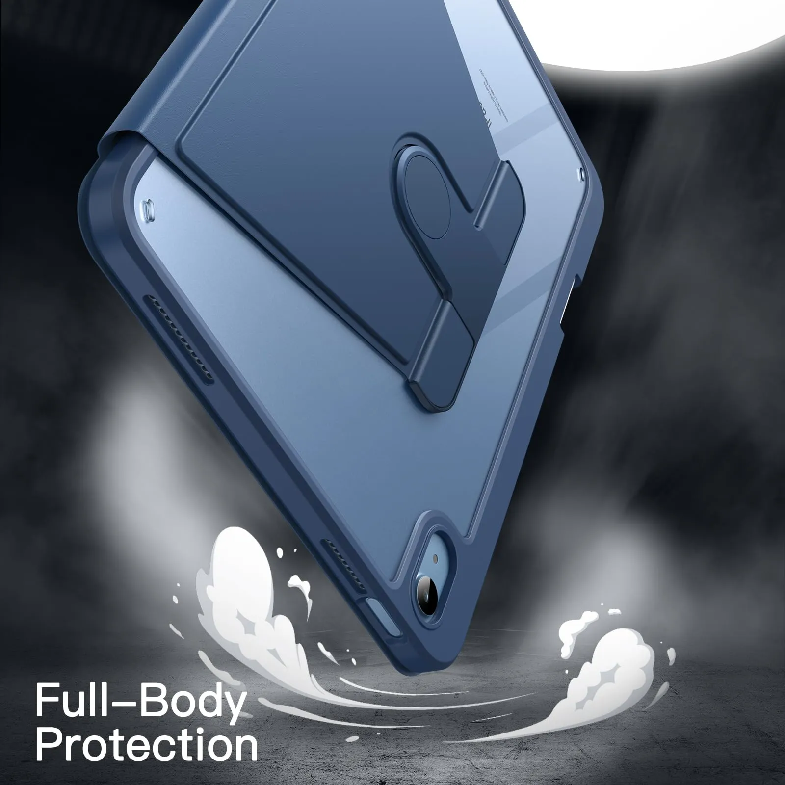 JETech Custodia Girevole per iPad 11ª/10ª Gen, Navy - immagine 4