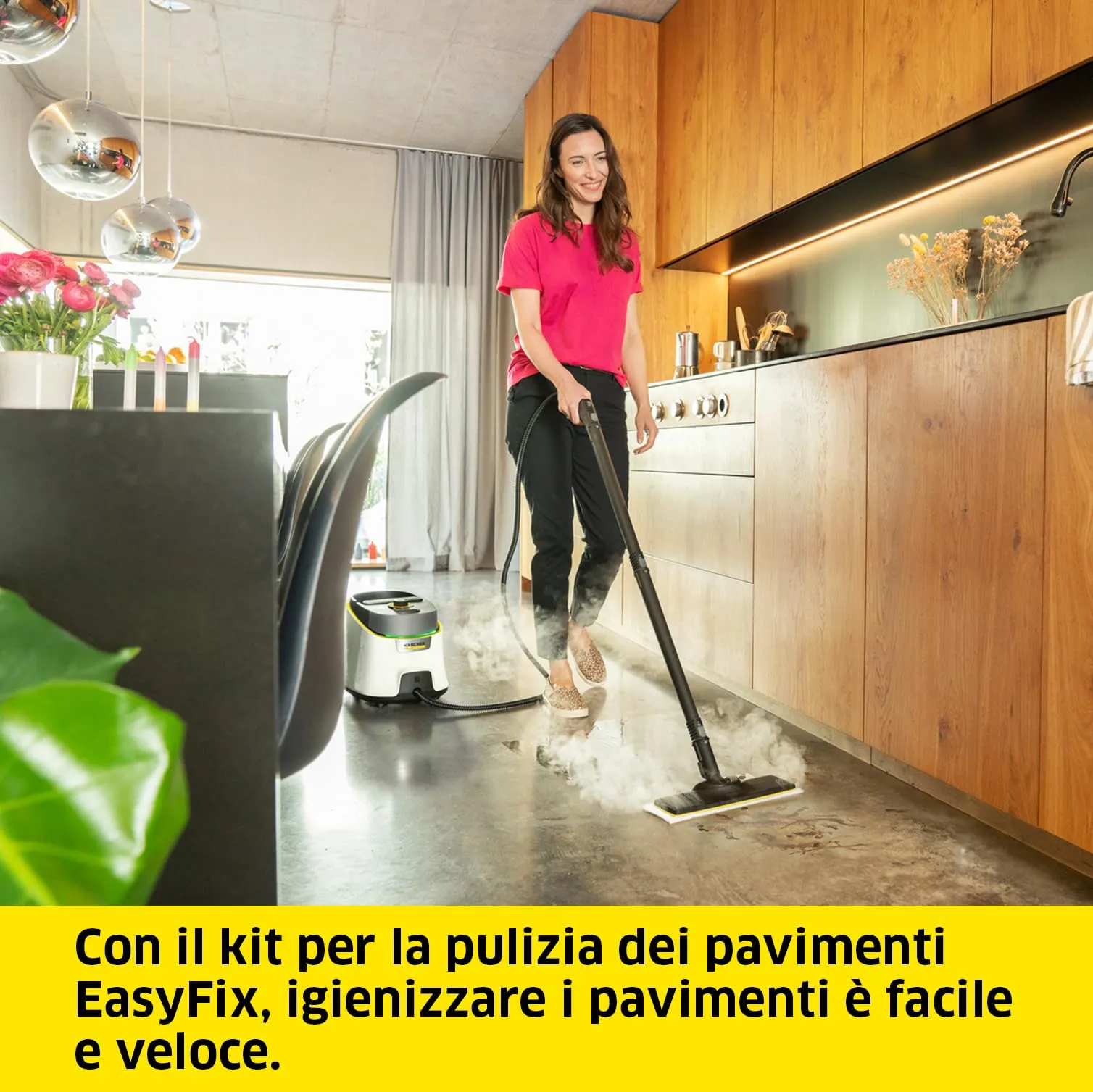 Kärcher SC 4 Deluxe EasyFix Iron Pulitore a Vapore, 4 bar, 130 m², Serbatoi 0,5 l + 1,3 l, Kit Pavimenti EasyFix e Ugelli - immagine 5