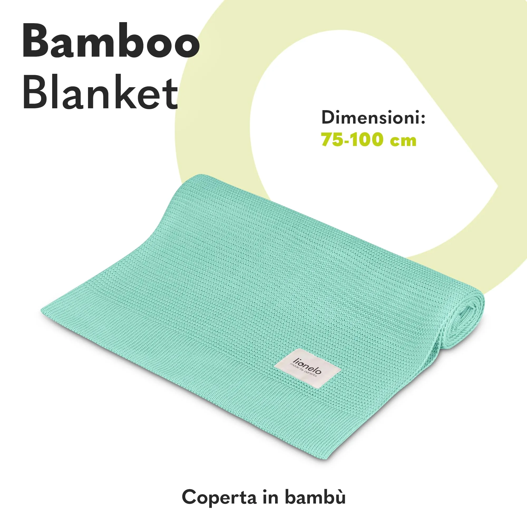 Lionelo Bamboo Blanket, 100x75 cm, Bamboo Cotton - immagine 2