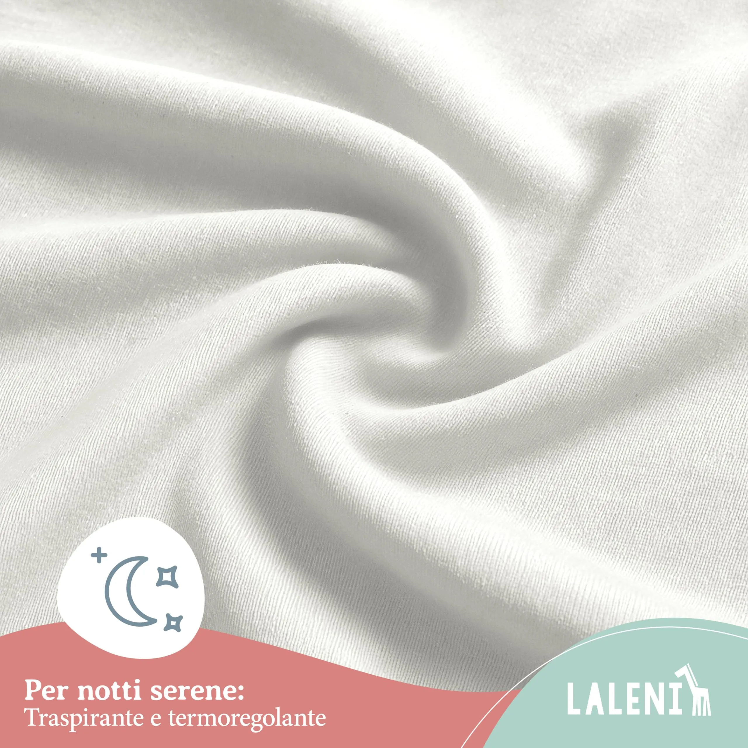 Laleni Lenzuolo Jersey per Babybay Original, 42x81 cm, 100% Cotone, Avorio - immagine 5