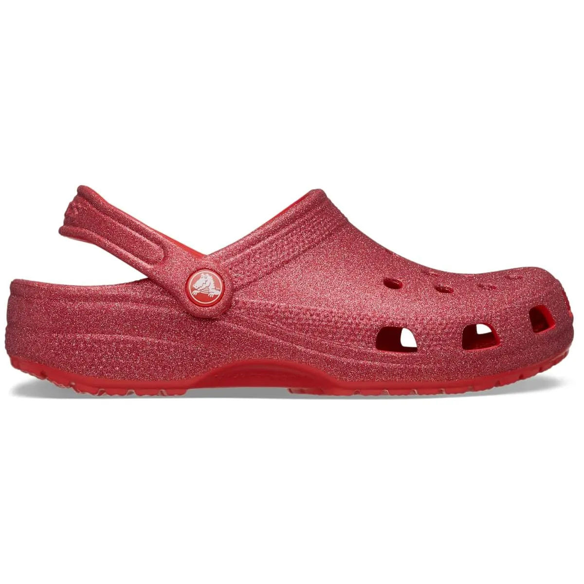 Crocs Zoccoli Classici Glitterati Unisex, Rosso Ciliegia, 10 Women/8 Men - immagine 1