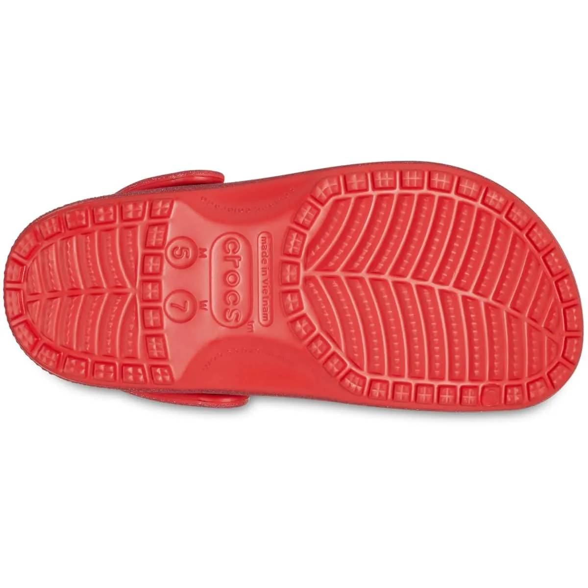 Crocs Zoccoli Classici Glitterati Unisex, Rosso Ciliegia, 10 Women/8 Men - immagine 4