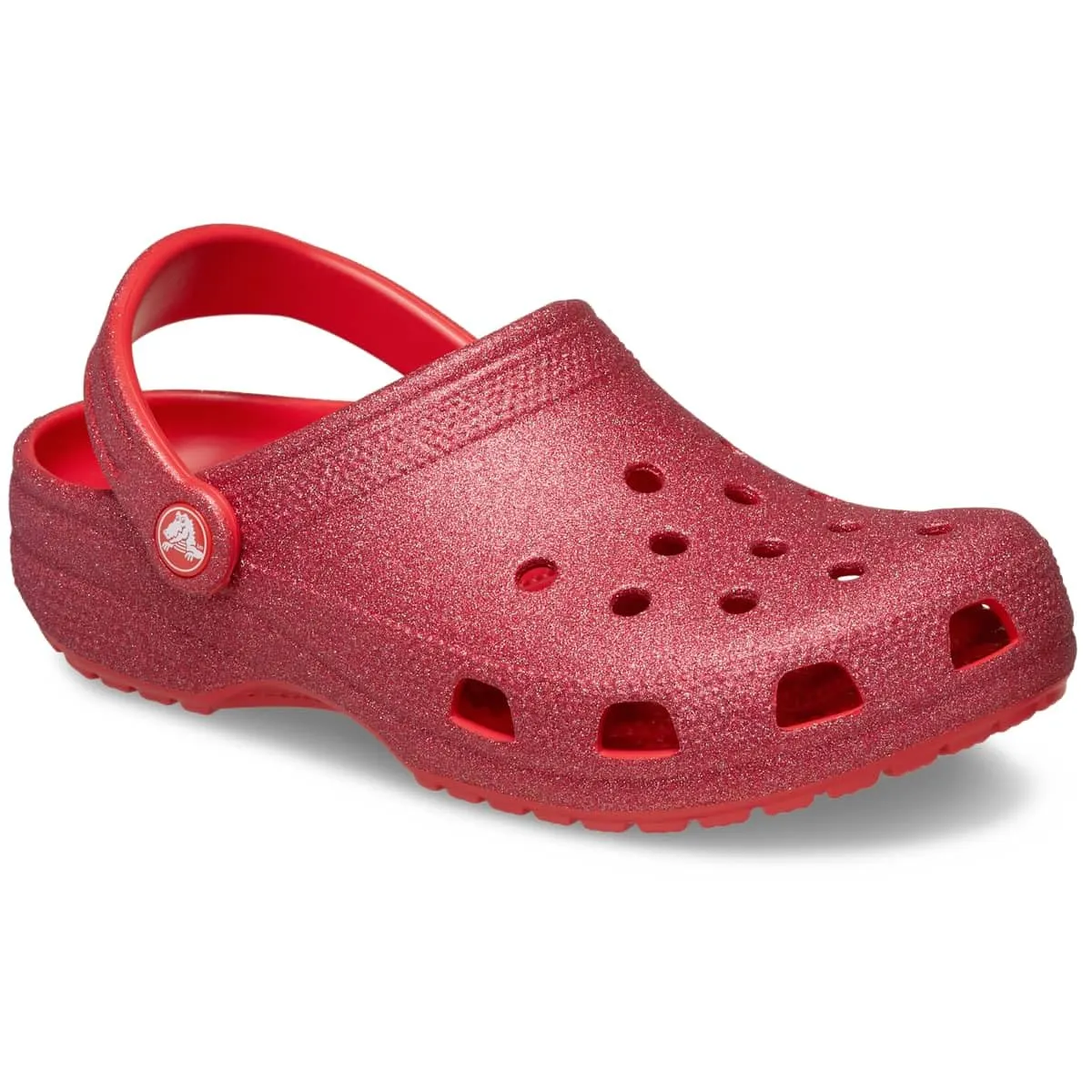 Crocs Zoccoli Classici Glitterati Unisex, Rosso Ciliegia, 10 Women/8 Men - immagine 5