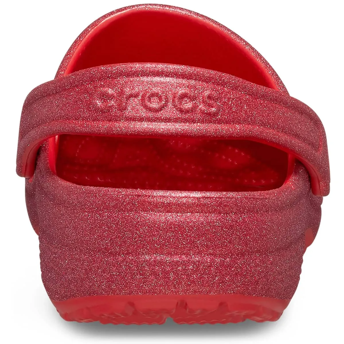 Crocs Zoccoli Classici Glitterati Unisex, Rosso Ciliegia, 10 Women/8 Men - immagine 6