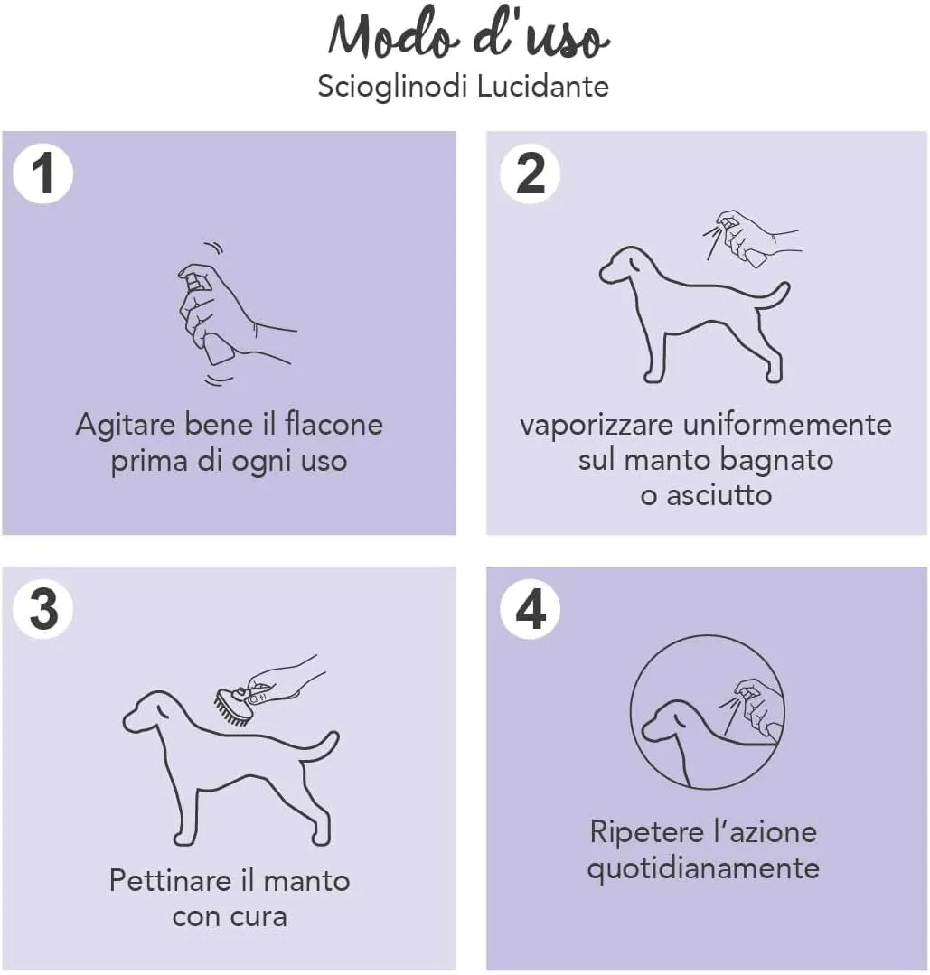Yuup Spray Scioglinodi Lucidante e Districante Bifasico con Bamboo e Semi di Lino per Cane e Gatto, 150 ml - immagine 3