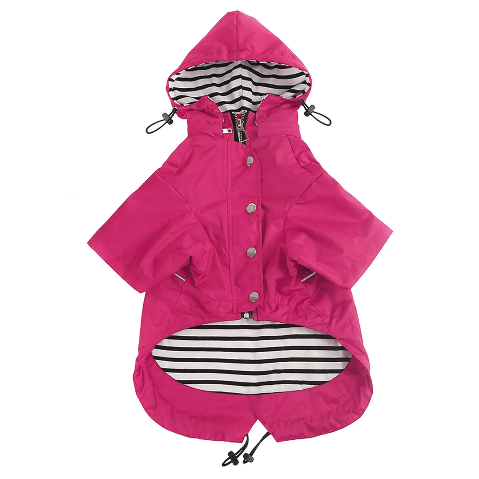 Morezi Impermeabile per Cani con Cappuccio Staccabile, Rosa, S - immagine 1
