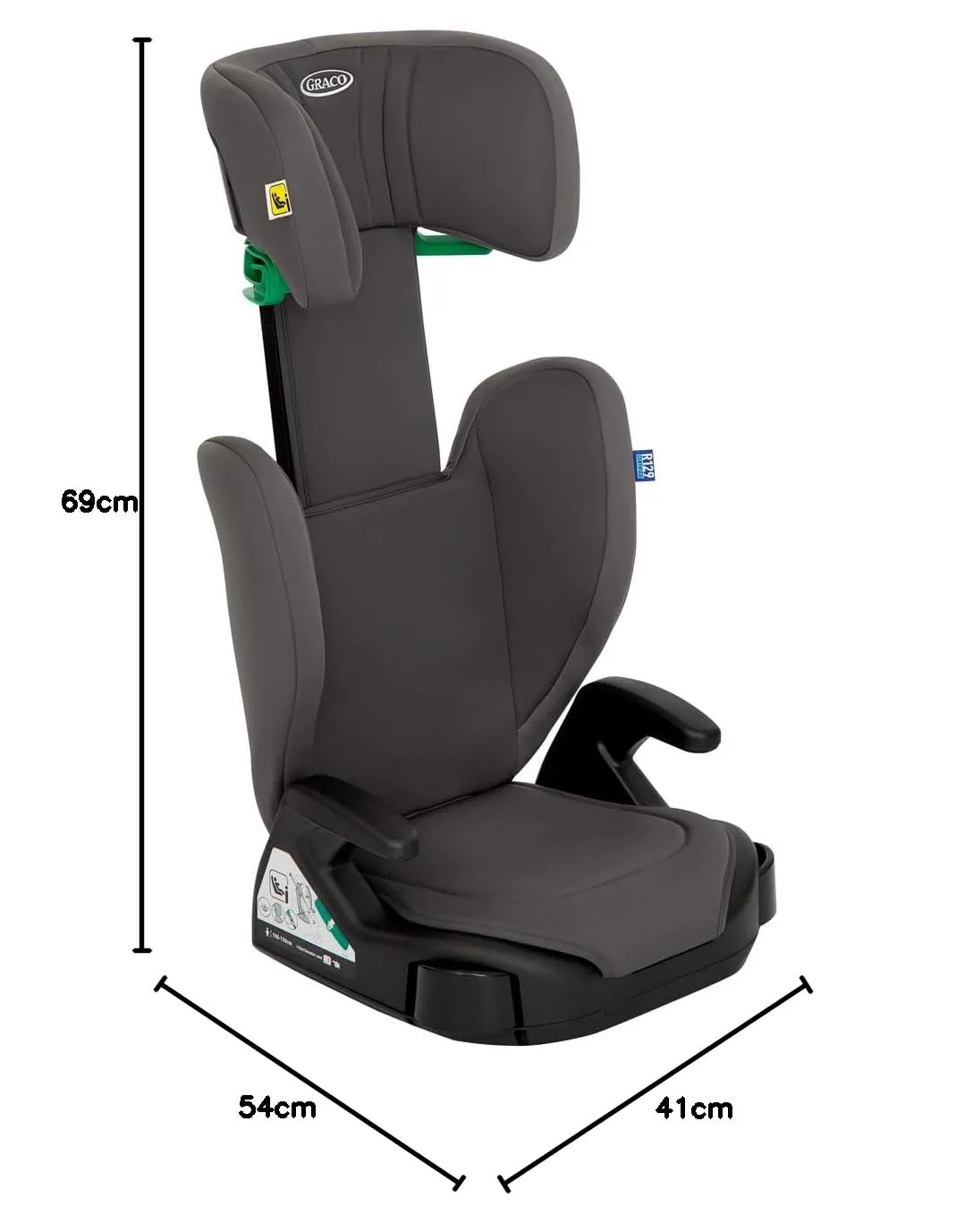 Graco Junior Maxi i-Size R129 Seggiolino Auto, 100-150 cm, Iron - immagine 11