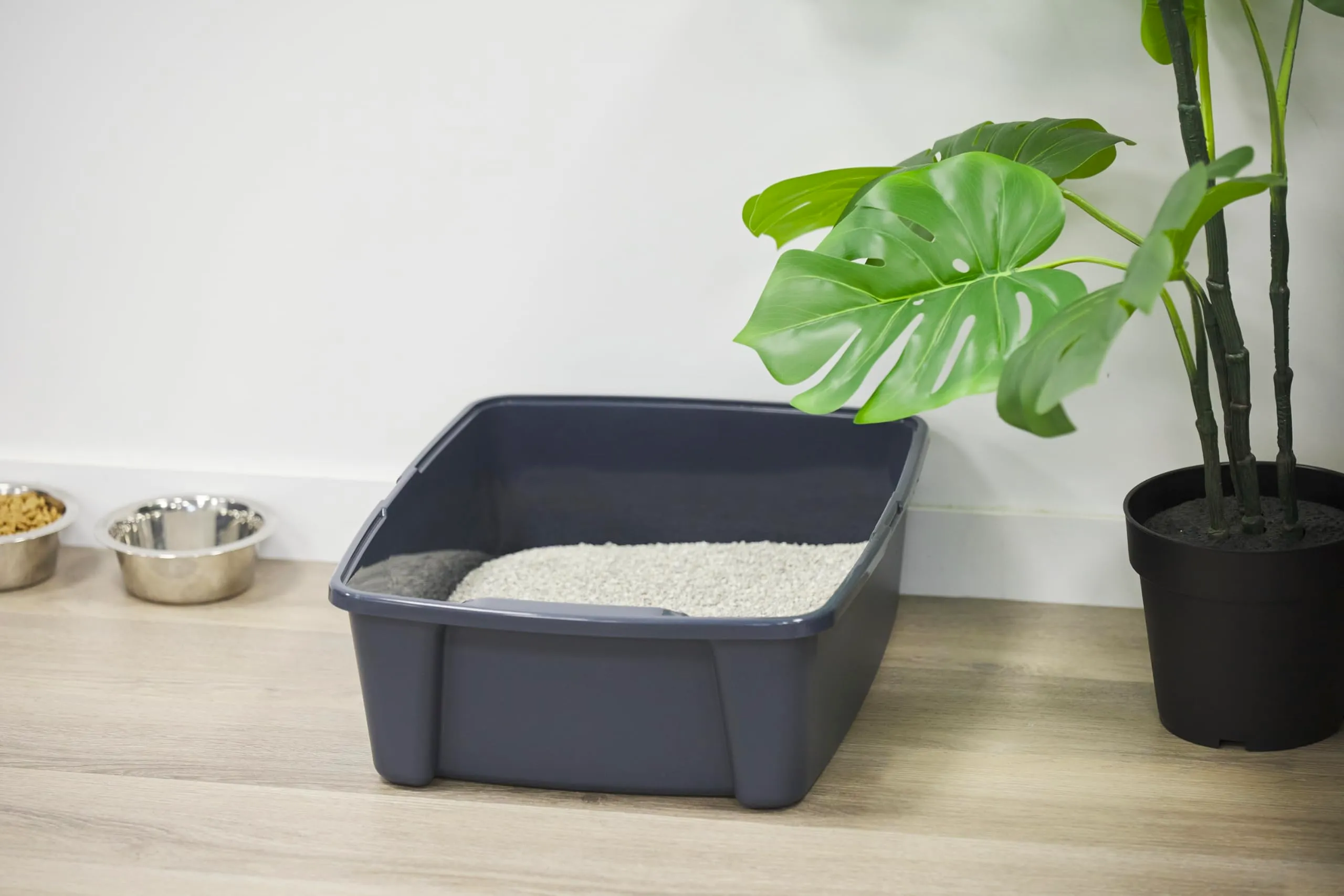 Iris Ohyama Vaschetta Lettiera per Gatti CLH-12 Body, Plastica PP, 38 x 48.5 x 15 cm, Grigio - immagine 2