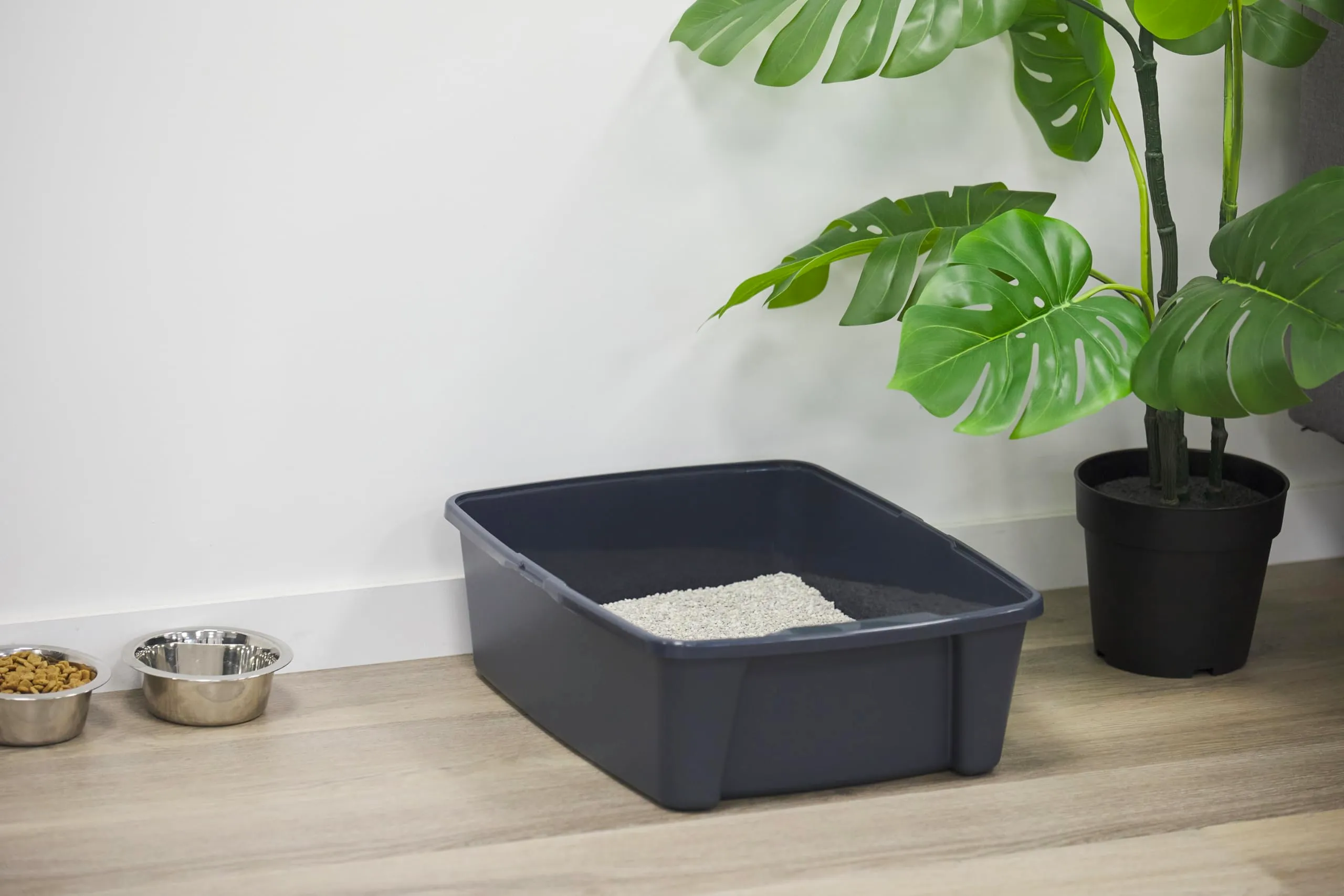 Iris Ohyama Vaschetta Lettiera per Gatti CLH-12 Body, Plastica PP, 38 x 48.5 x 15 cm, Grigio - immagine 4