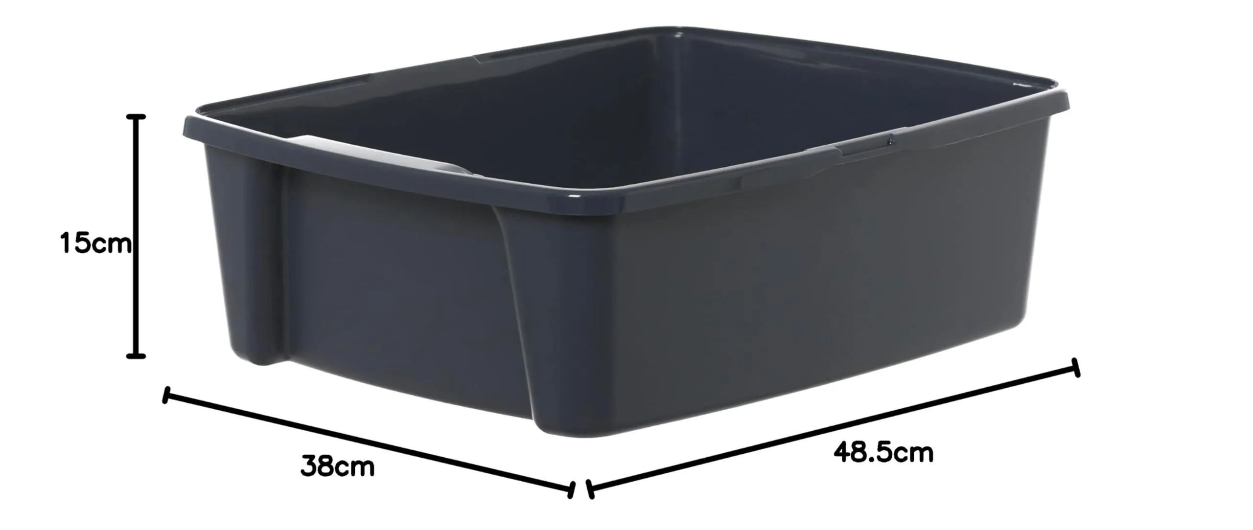 Iris Ohyama Vaschetta Lettiera per Gatti CLH-12 Body, Plastica PP, 38 x 48.5 x 15 cm, Grigio - immagine 7