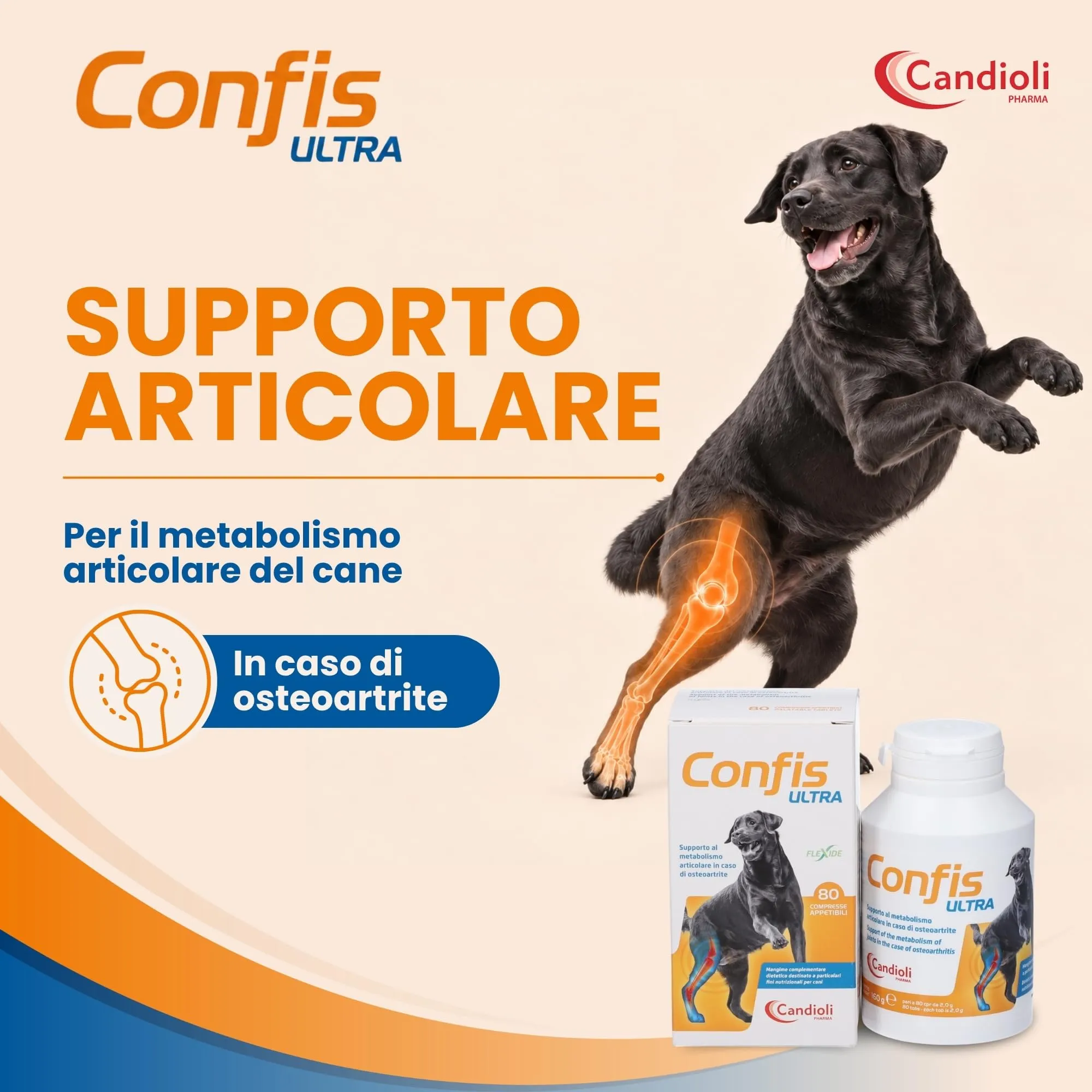 Candioli Confis Ultra Cane, 80 Compresse per Articolazioni - immagine 2