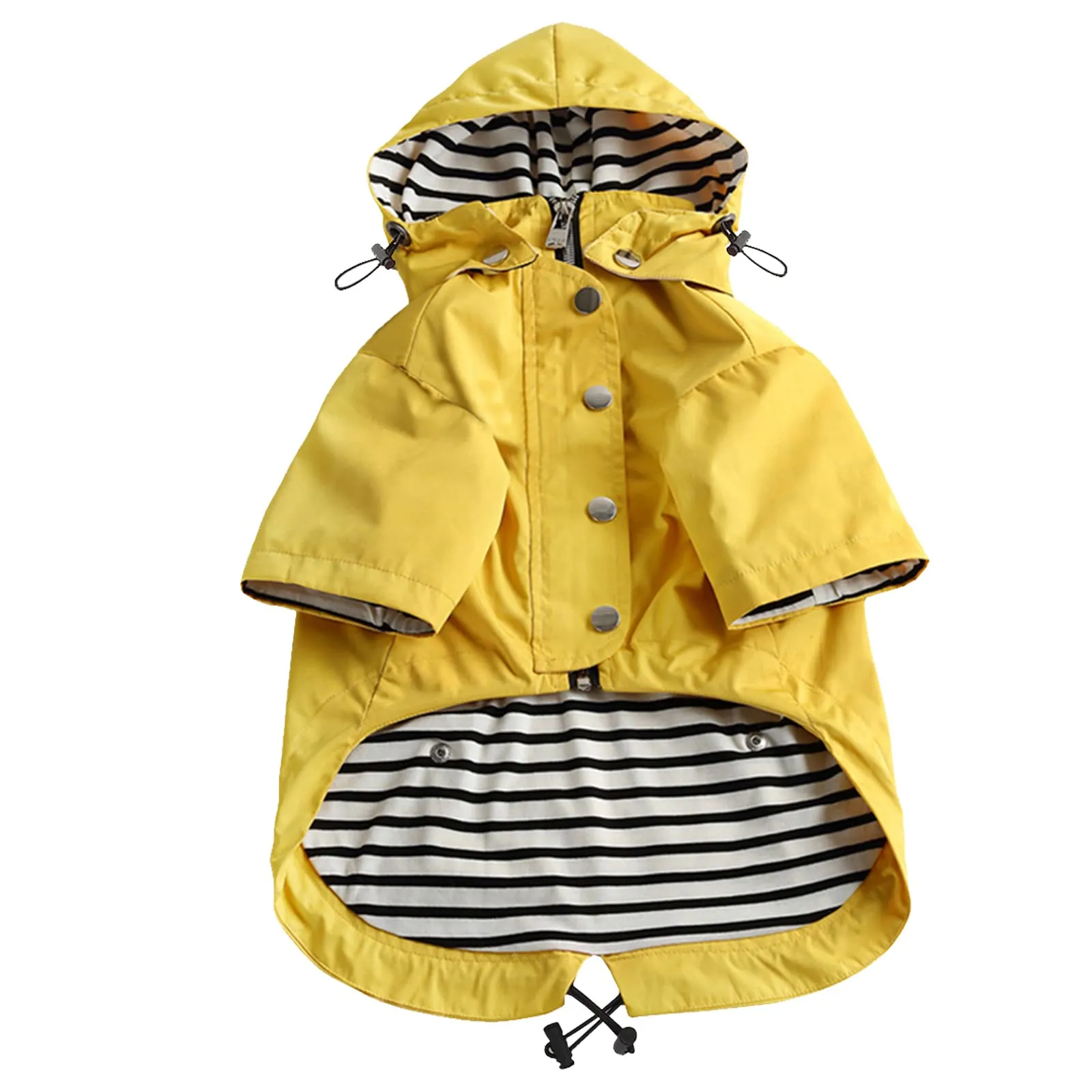 Morezi Impermeabile per Cani con Cappuccio Staccabile, Giallo, S - immagine 1