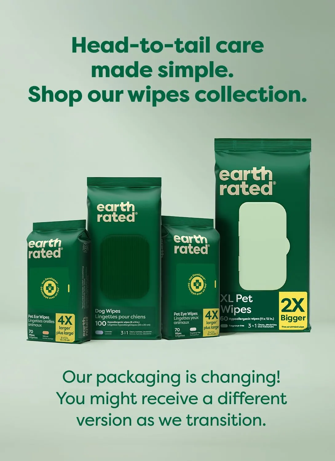 Earth Rated Salviette Ipoallergeniche per Cani, Senza Profumo, 100 Pezzi - immagine 10