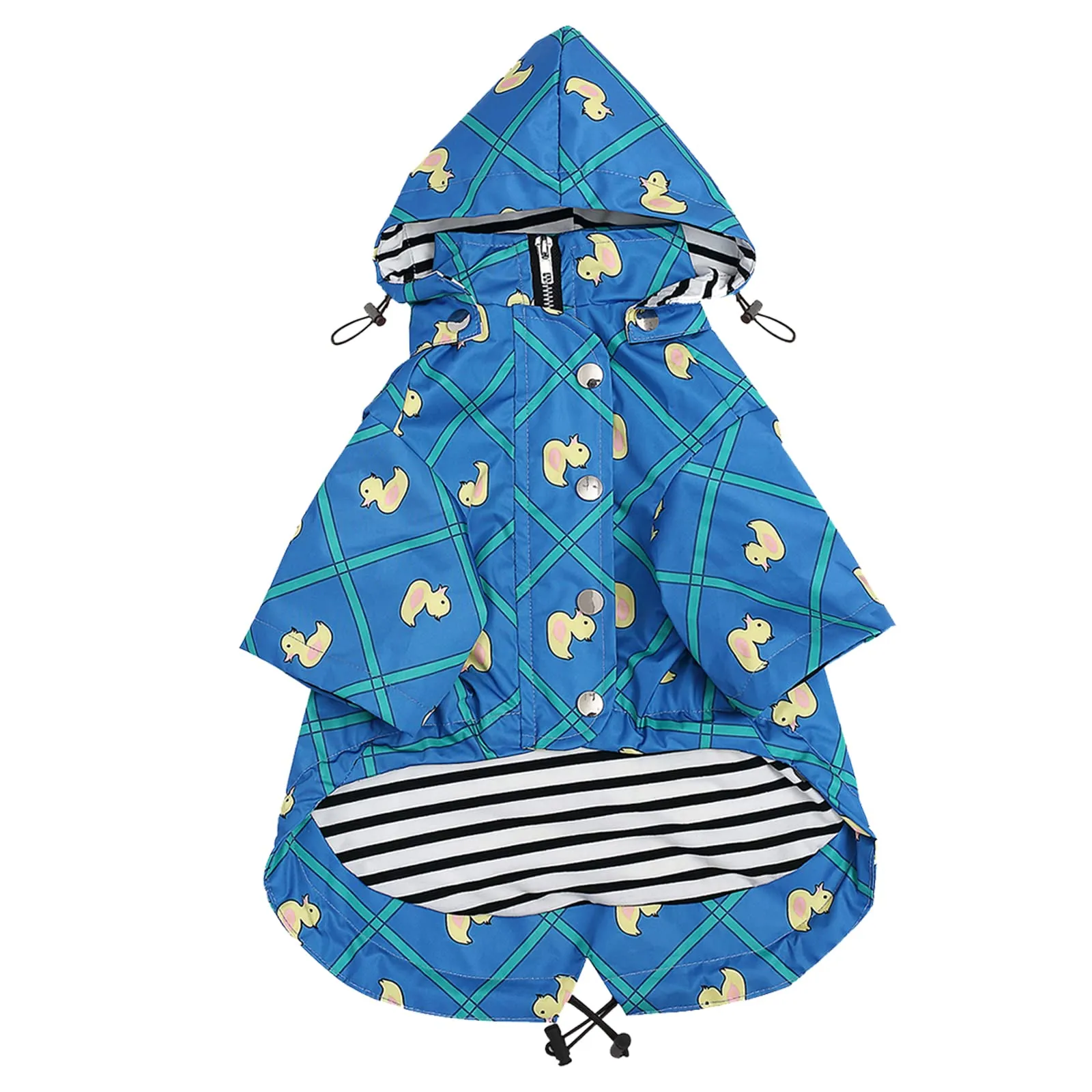 Morezi Impermeabile per Cani con Cappuccio Staccabile, Blu Plaid, XXL - immagine 1