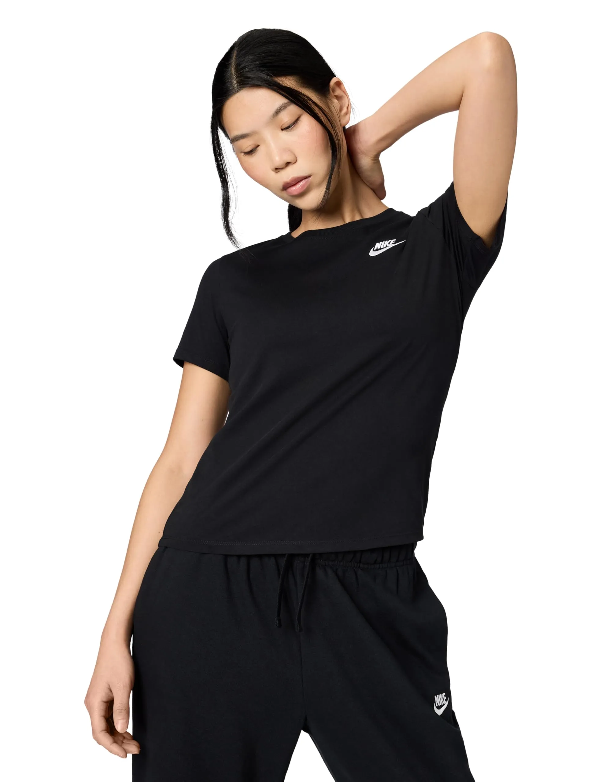 Nike SW Club T-Shirt, Nero, XL Donna - immagine 1