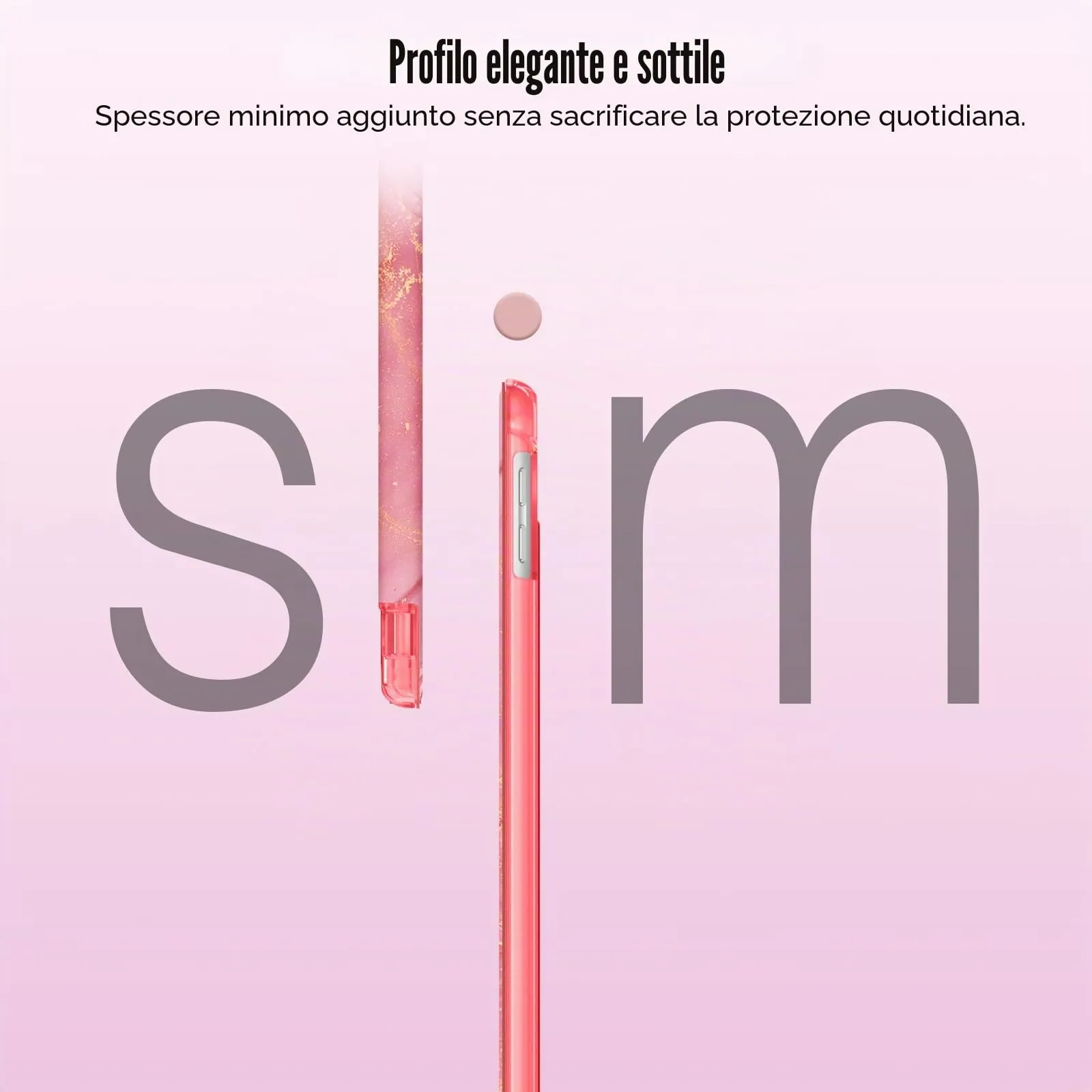 FINTIE Cover per iPad 10.2 pollici (9a/8a/7a Generazione, 2021/2020/2019) - Rosa Marble - immagine 4