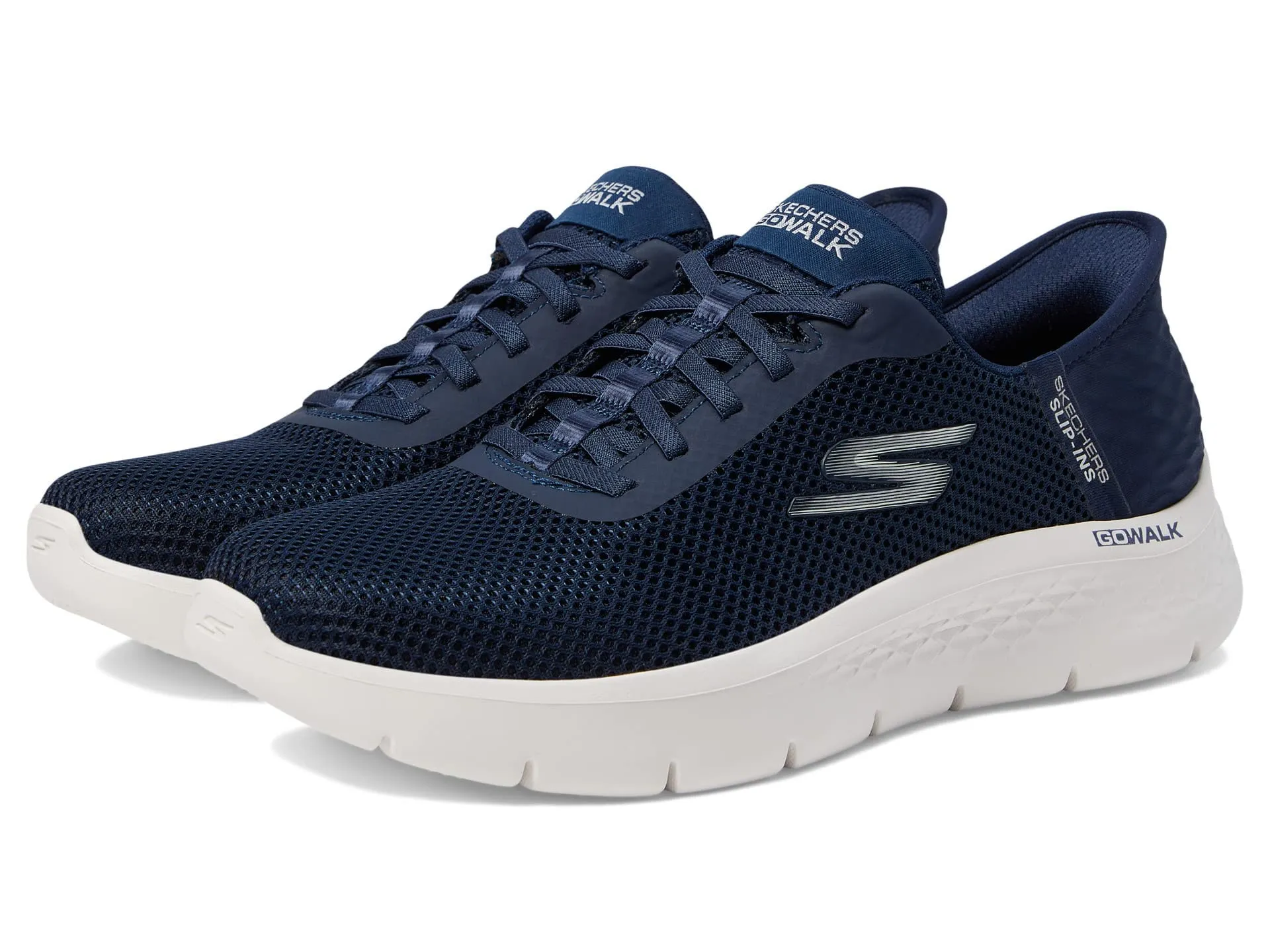 Skechers Hands Free Slip-ins Go Walk Flex-Grand Entrance, Blu Navy/Bianco, 35 EU - immagine 3