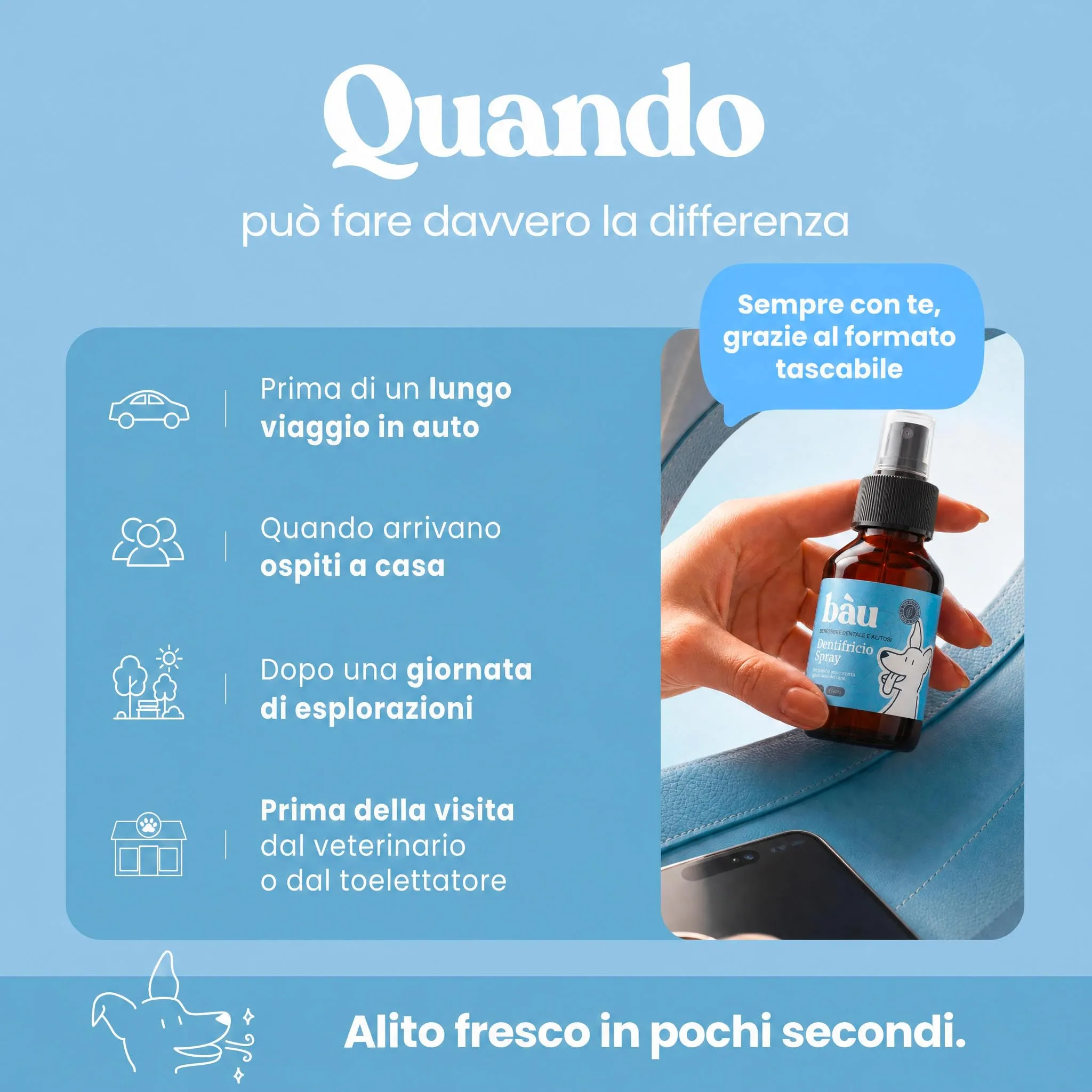 Bau Dental Formula 5in1 per Cani, Additivo per Acqua per Igiene Orale, 250 ml - immagine 4