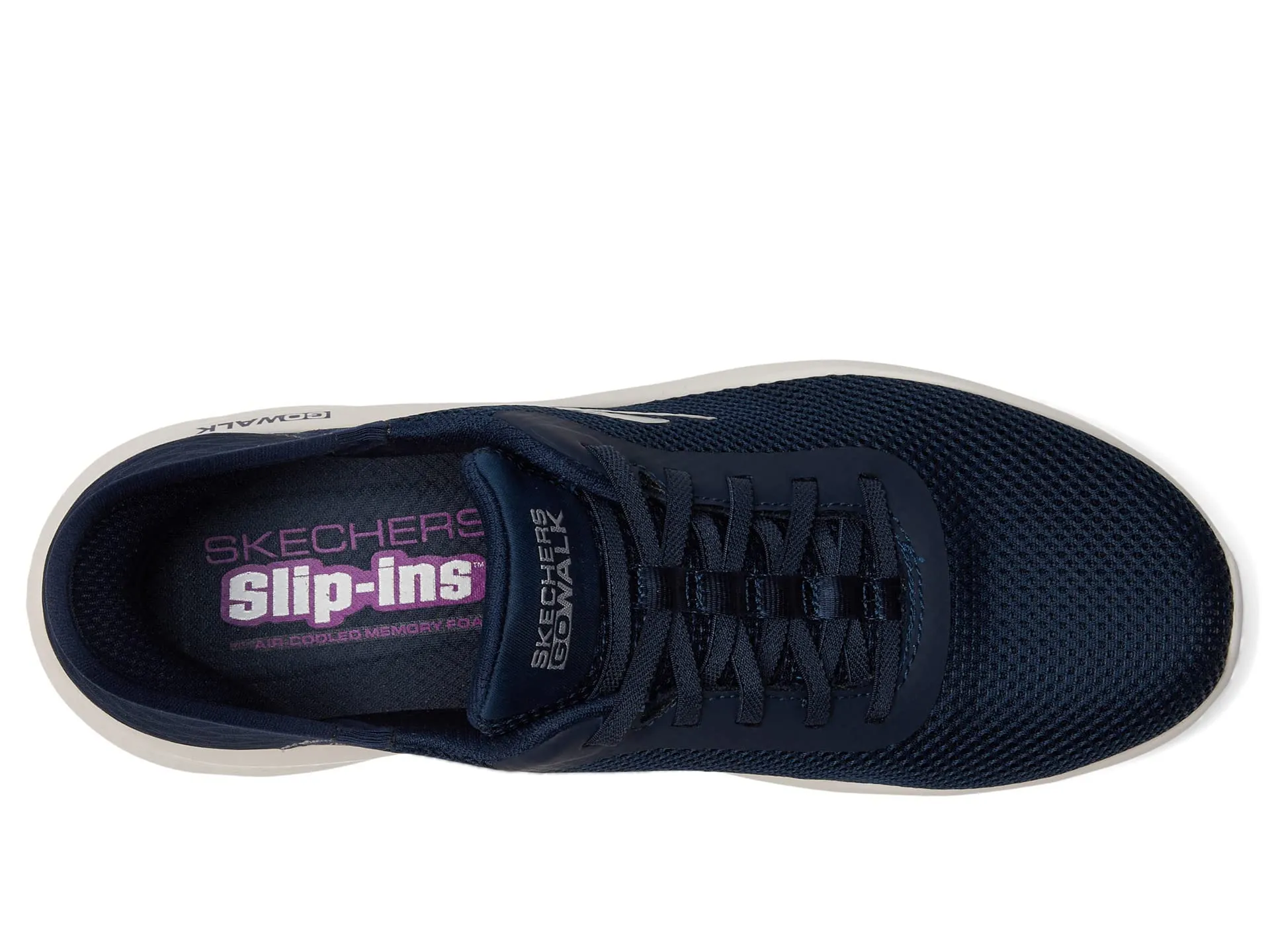 Skechers Hands Free Slip-ins Go Walk Flex-Grand Entrance, Blu Navy/Bianco, 43 EU - immagine 4