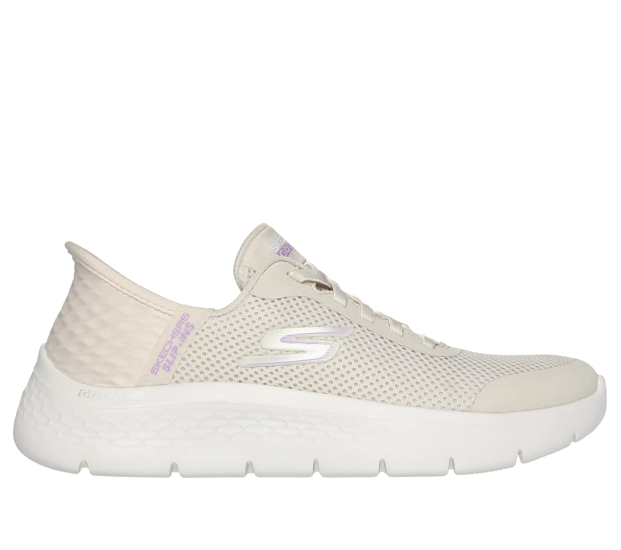 Skechers Go Walk Flex Grand Entry Trainers - Off White Textile/Trim, 35 EU - immagine 8