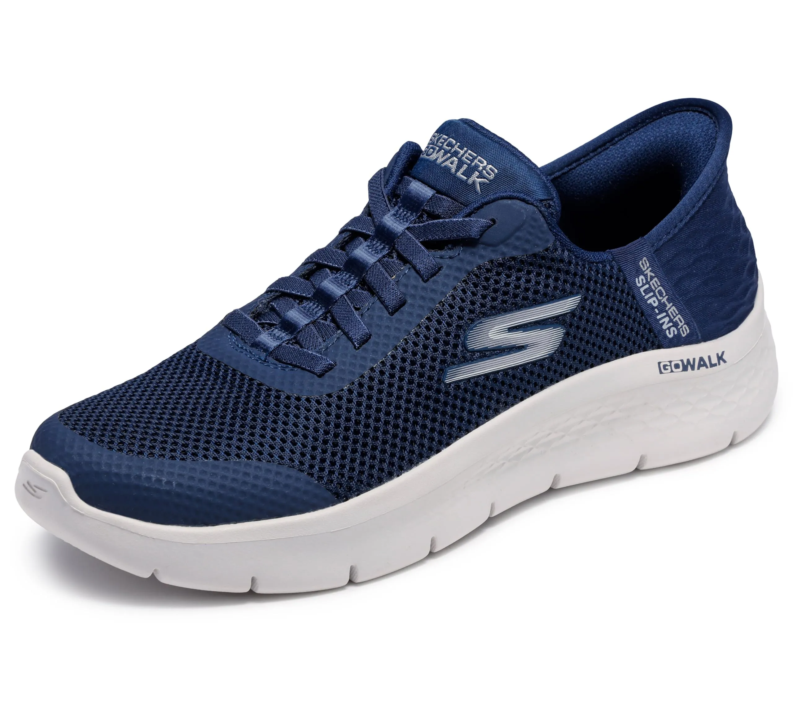 Skechers Go Walk Flex Grand Entry Trainers, Navy Textile/White Trim, 36 EU - immagine 1