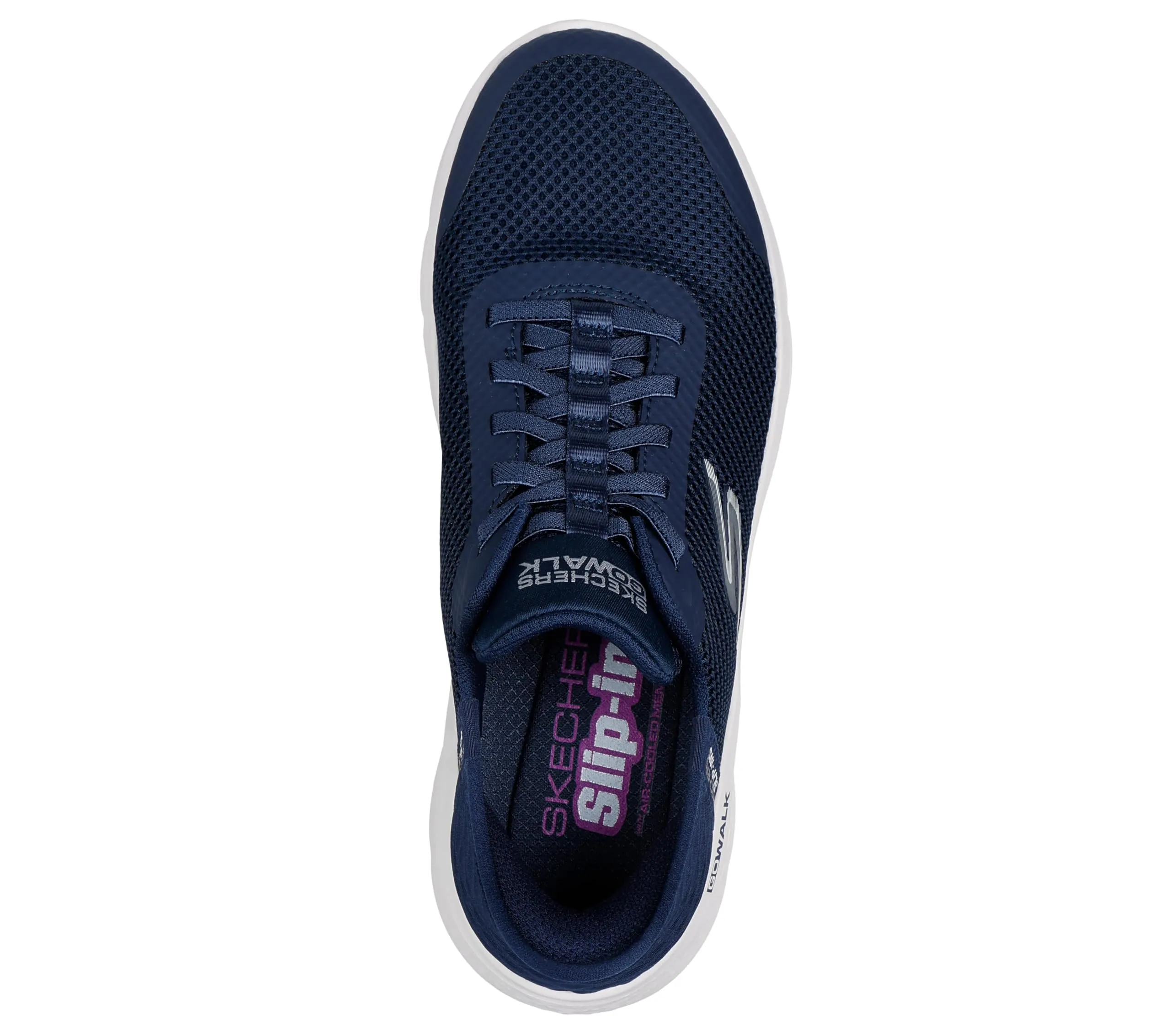 Skechers Go Walk Flex Grand Entry Trainers, Navy Textile/White Trim, 36 EU - immagine 3