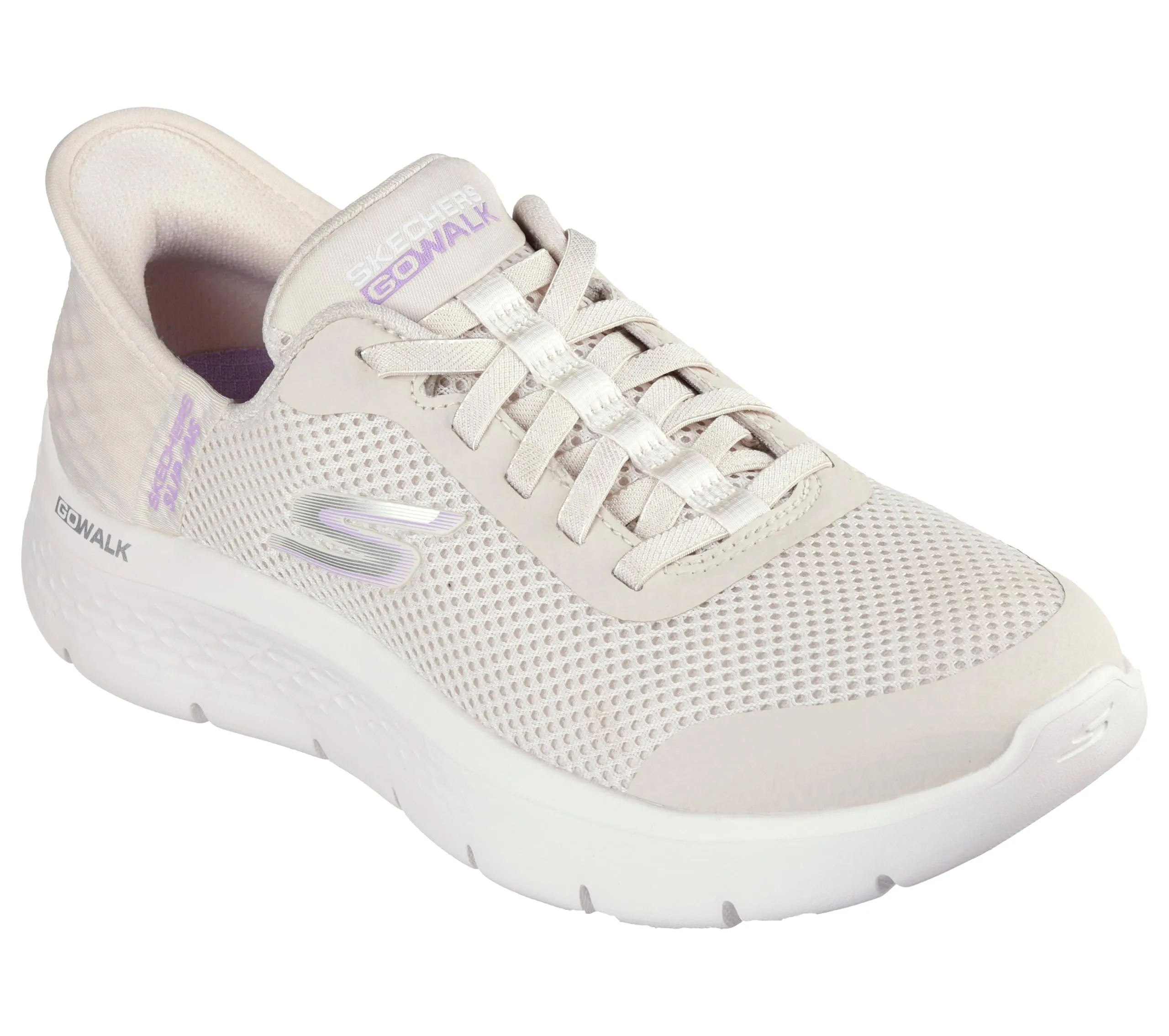 Skechers Women's Go Walk Flex Grand Entry Trainers, Off White Textile/Trim, 39.5 EU - immagine 4