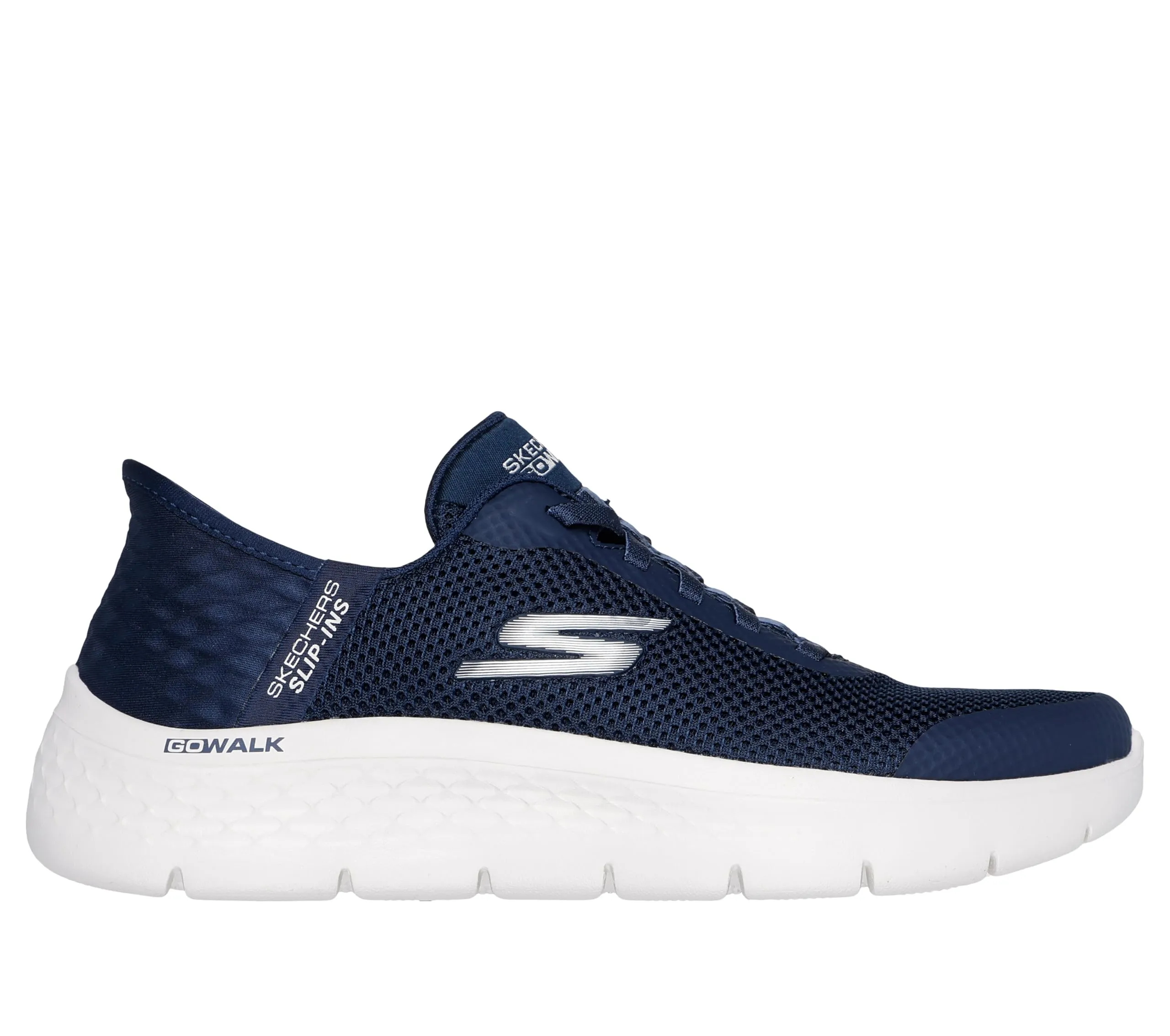 Skechers Women's Go Walk Flex Grand Entry Trainers, Navy Textile/White Trim, 40 EU - immagine 4