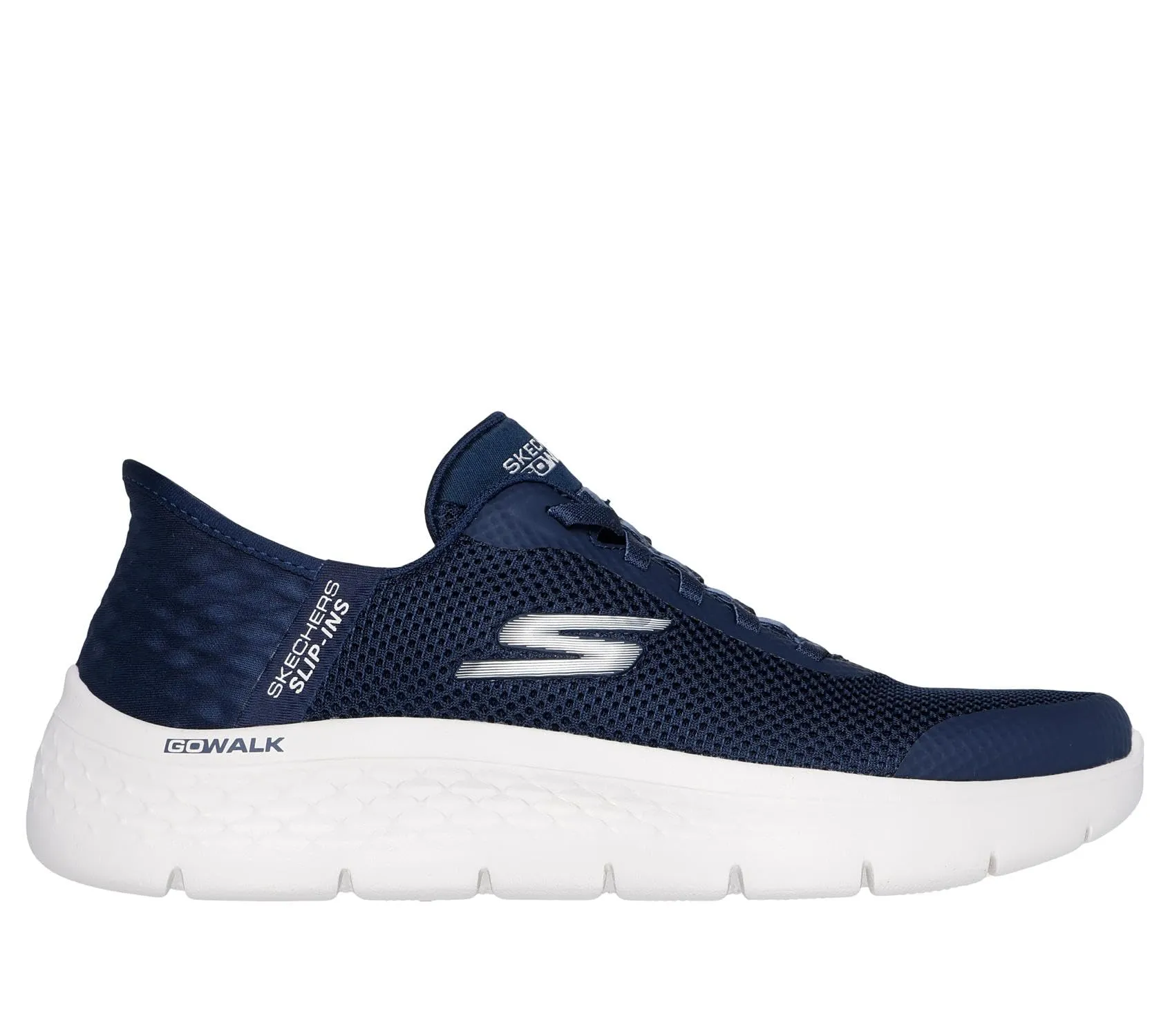 Skechers Go Walk Flex Grand Entry Trainers, Navy Textile/White Trim, 40.5 EU - immagine 2