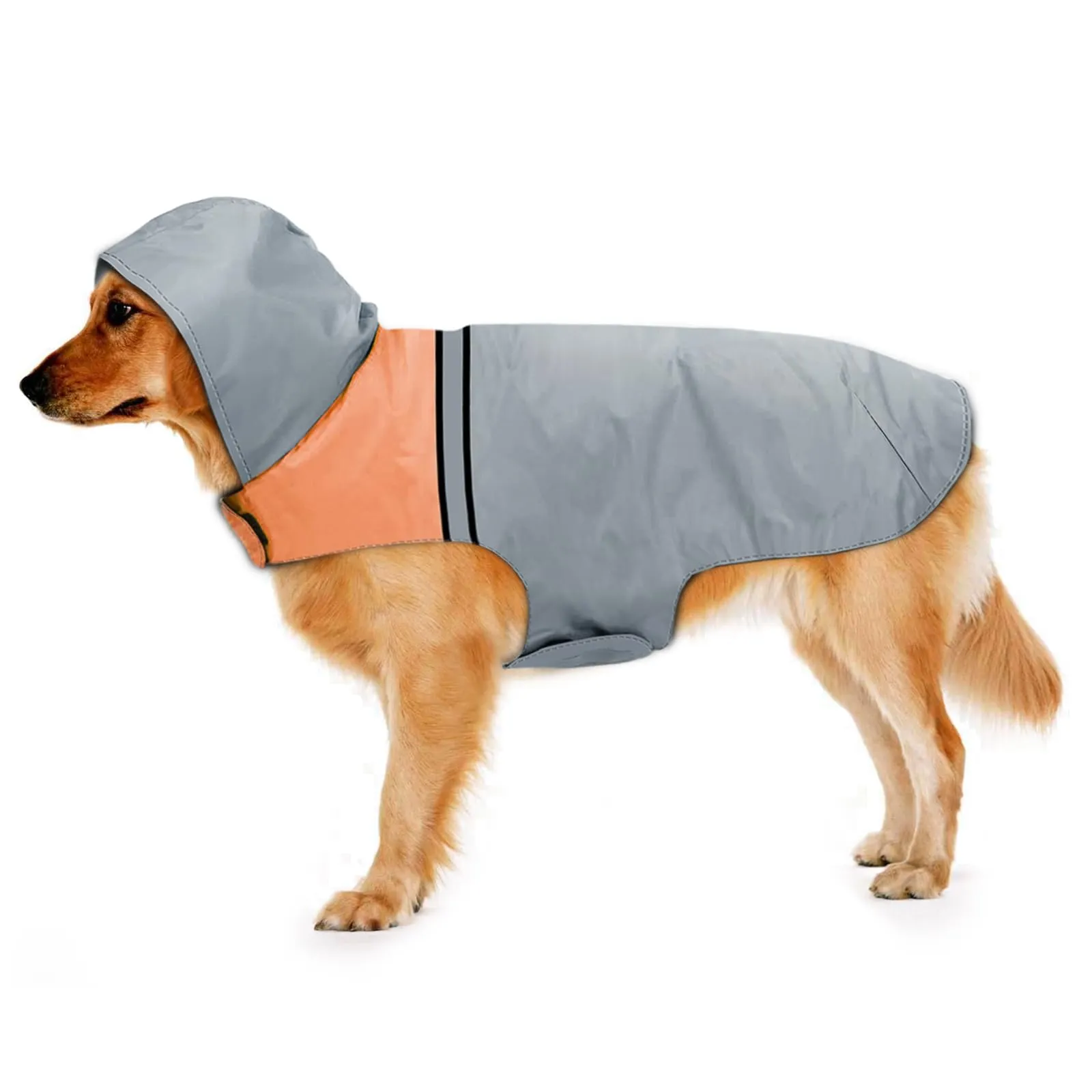 SLE Impermeabile per Cani con Cappuccio, Riflettente e Traspirante, Taglia XL - immagine 1