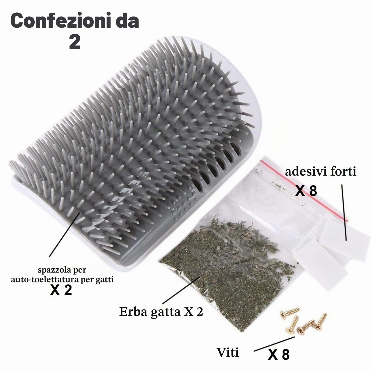 WWVVPET 3.0 Auto Toelettatore per Gatti con Erba Gatta, 4 Unità - immagine 7
