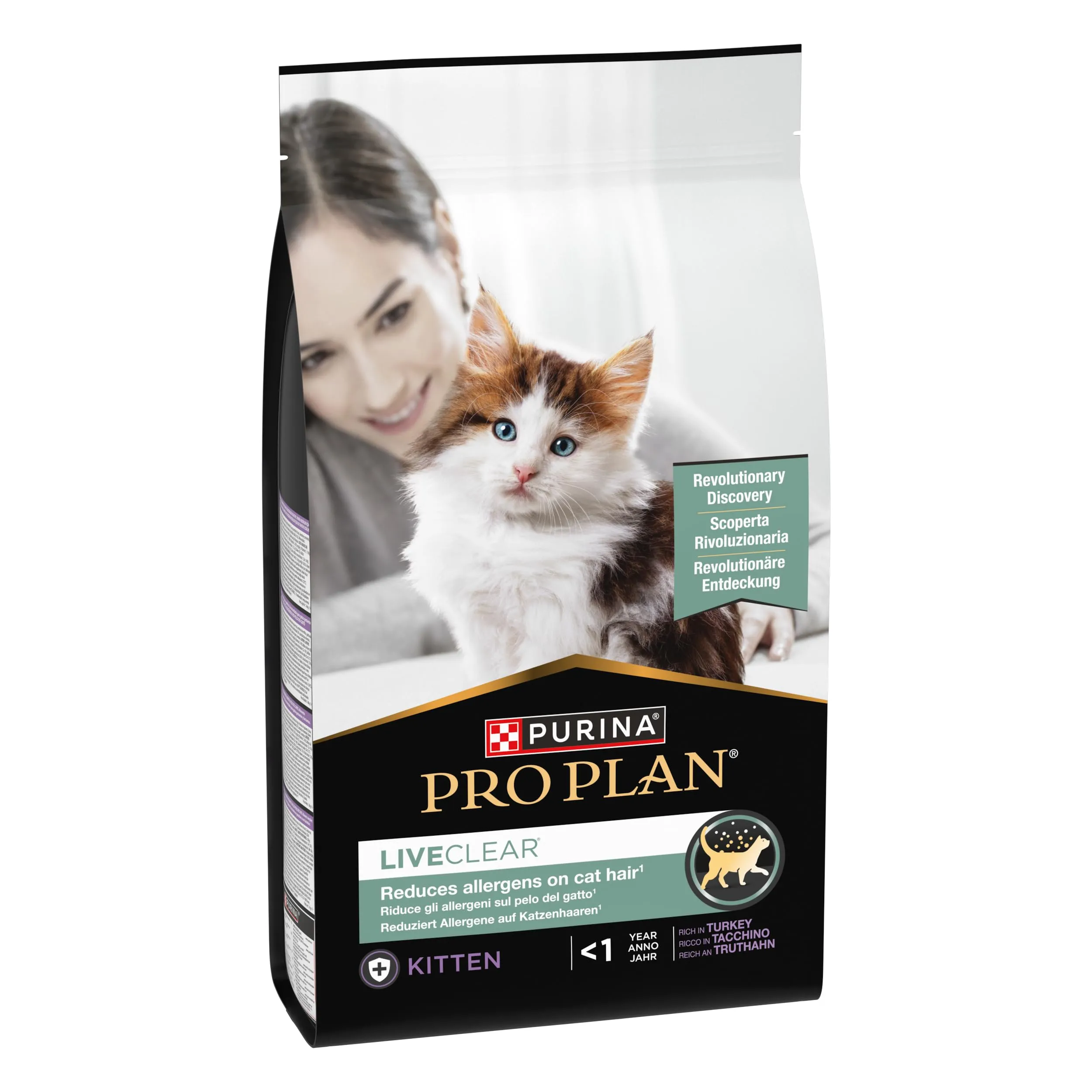 Purina Pro Plan LiveClear Kitten Crocchette Gatto Junior al Tacchino, 1,4kg - immagine 2