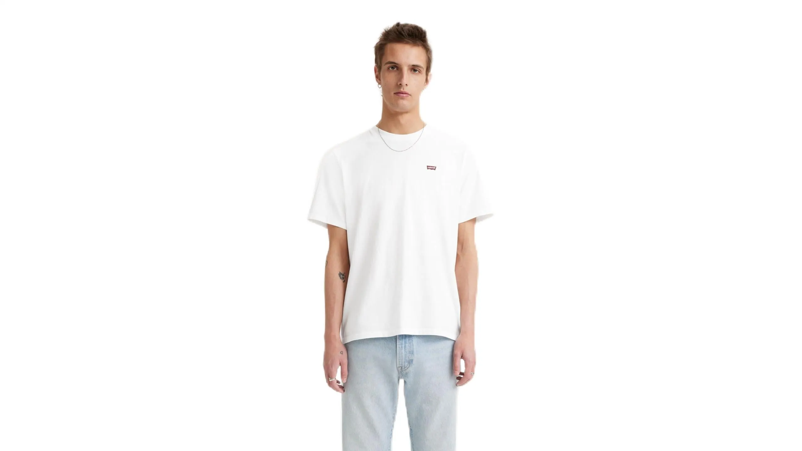 Levi's Original Housemark Men's T-Shirt, Bianco (0011), L - immagine 1