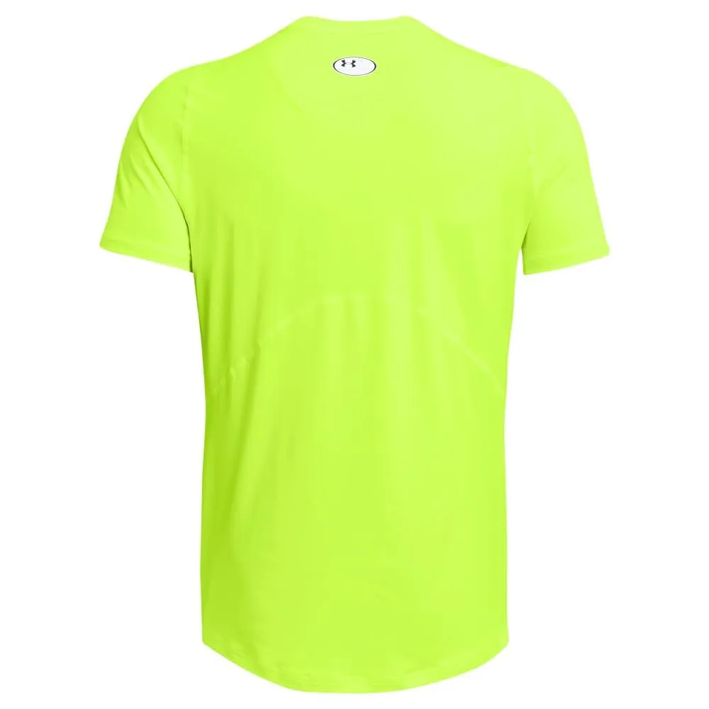 Under Armour HeatGear T-Shirt a Maniche Corte Aderente, Giallo, XL - immagine 4