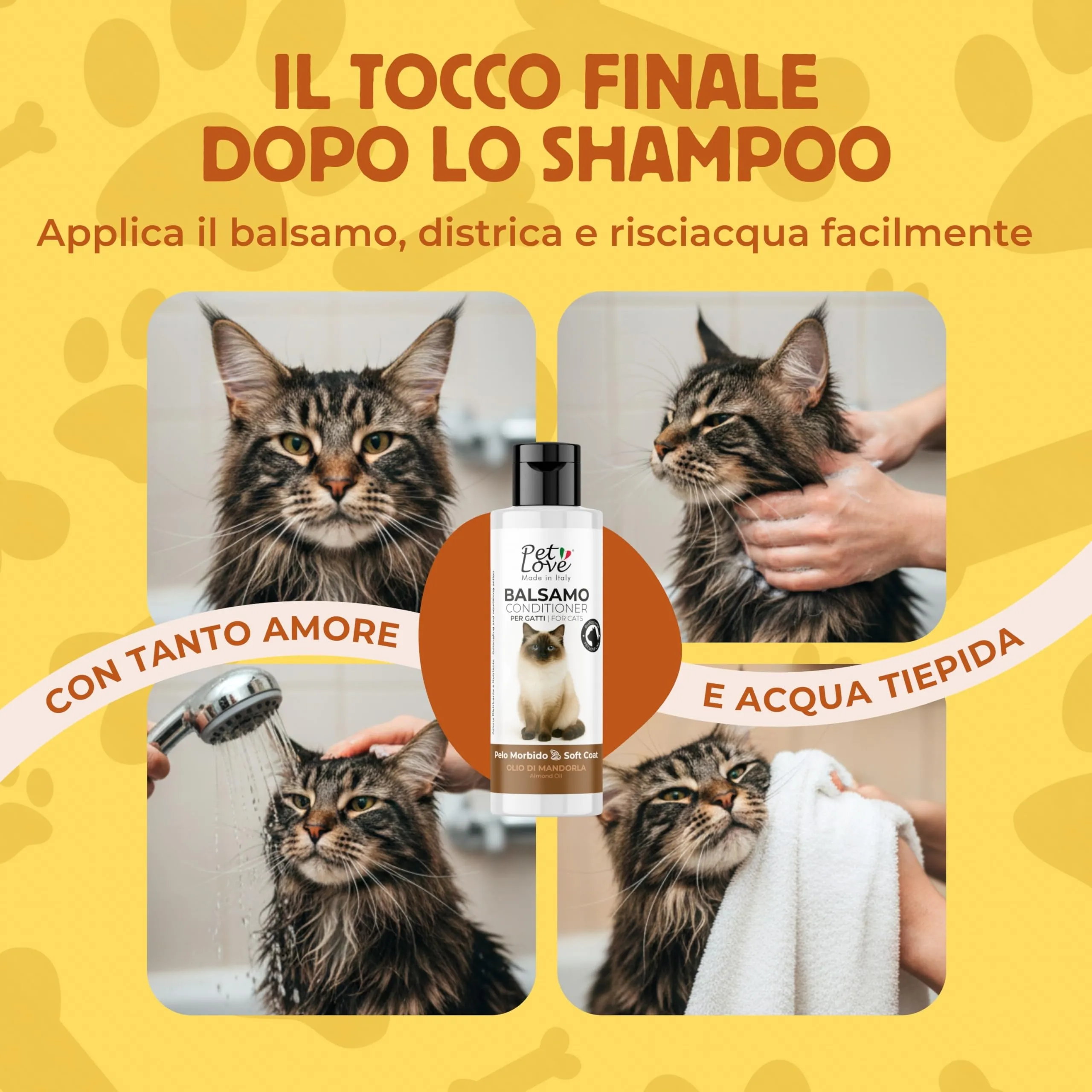 Pet Love Balsamo per Gatti Districante e Scioglinodi all'Olio di Mandorla, 250 ml - immagine 5