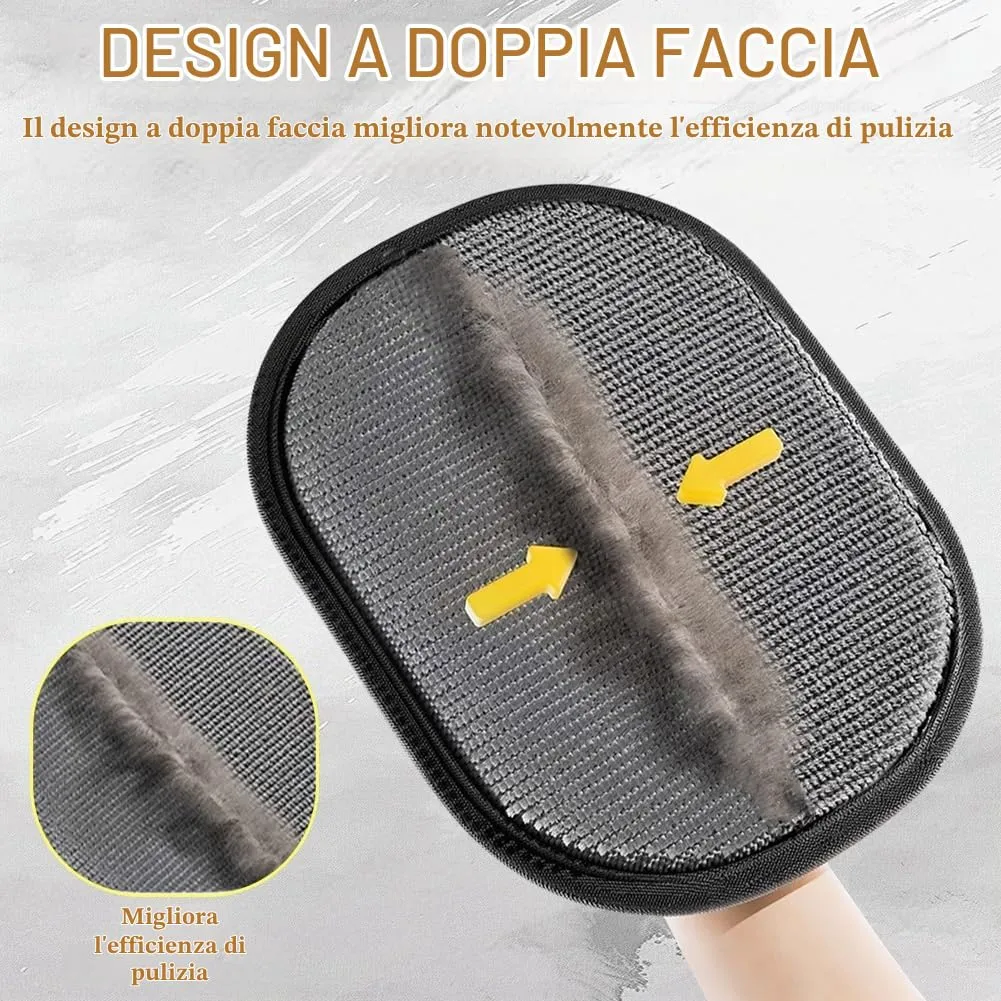 AMFUN Guanti Bifacciali Antistatici per Rimozione Peli di Cani e Gatti, 2 Pezzi - immagine 3