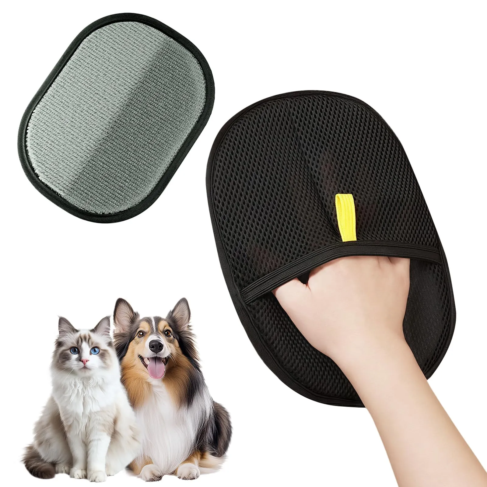 AMFUN Guanti Bifacciali Antistatici per la Rimozione dei Peli di Cani e Gatti - immagine 1