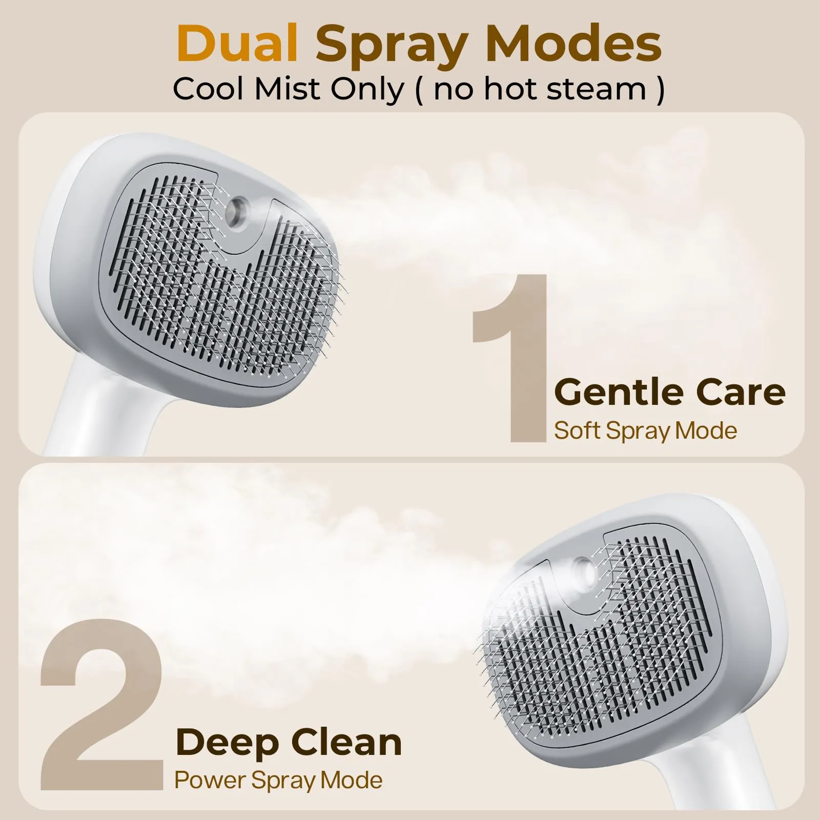 Pecute Cat Steamy Brush, Spazzola a Vapore con 120ml Olio Essenziale - immagine 5