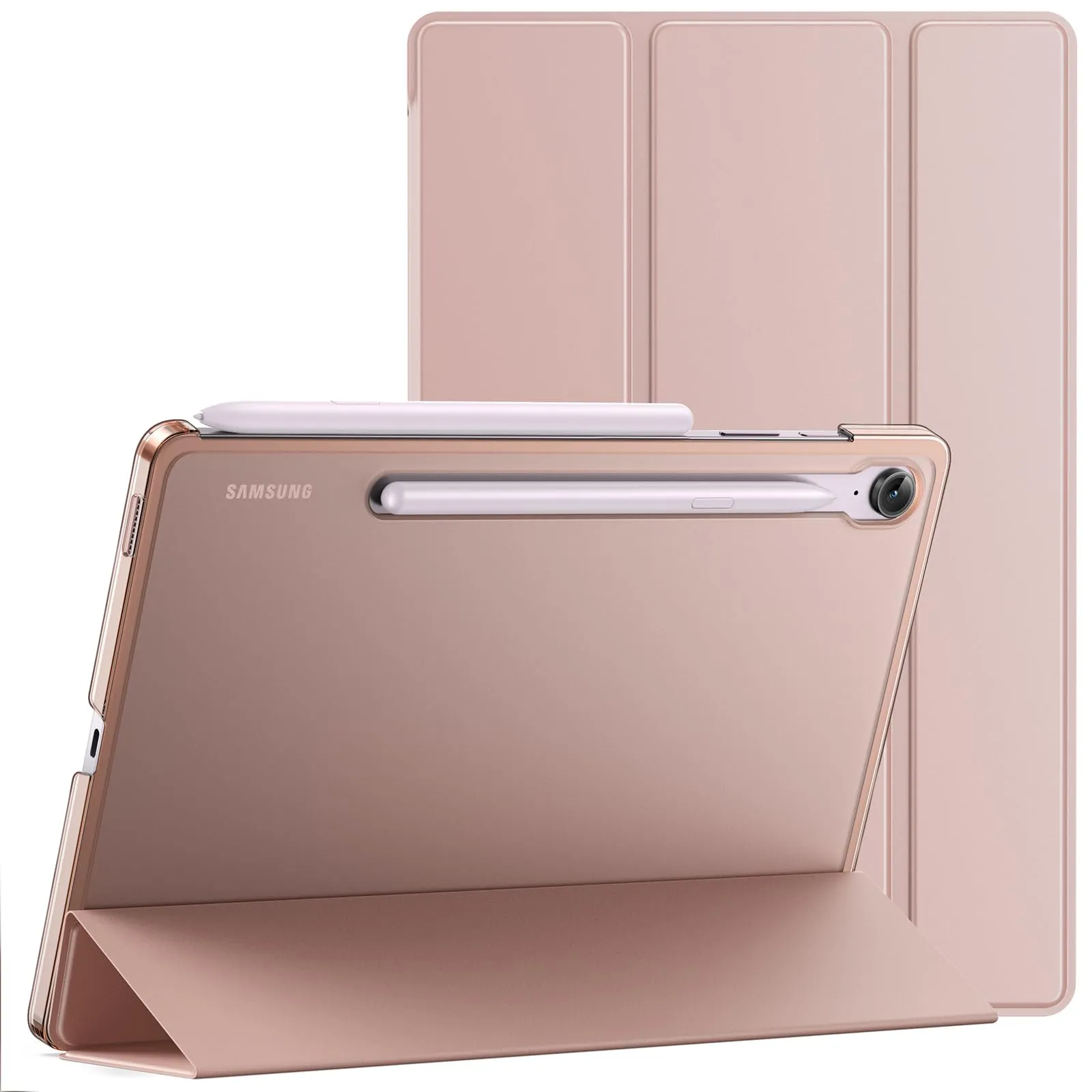 JETech Custodia per Samsung Galaxy Tab S10 Lite/S10 FE/S9 FE 10,9", Oro Rosa - immagine 1