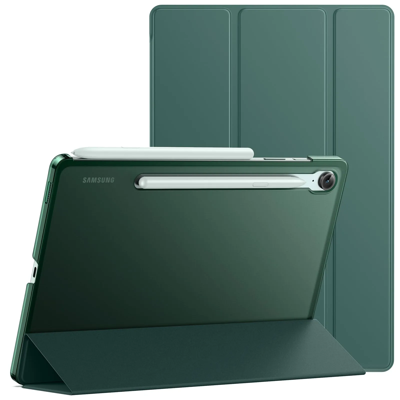 JETech Custodia per Samsung Galaxy Tab S10 Lite / S10 FE / S9 FE 10,9", Verde Notte - immagine 1